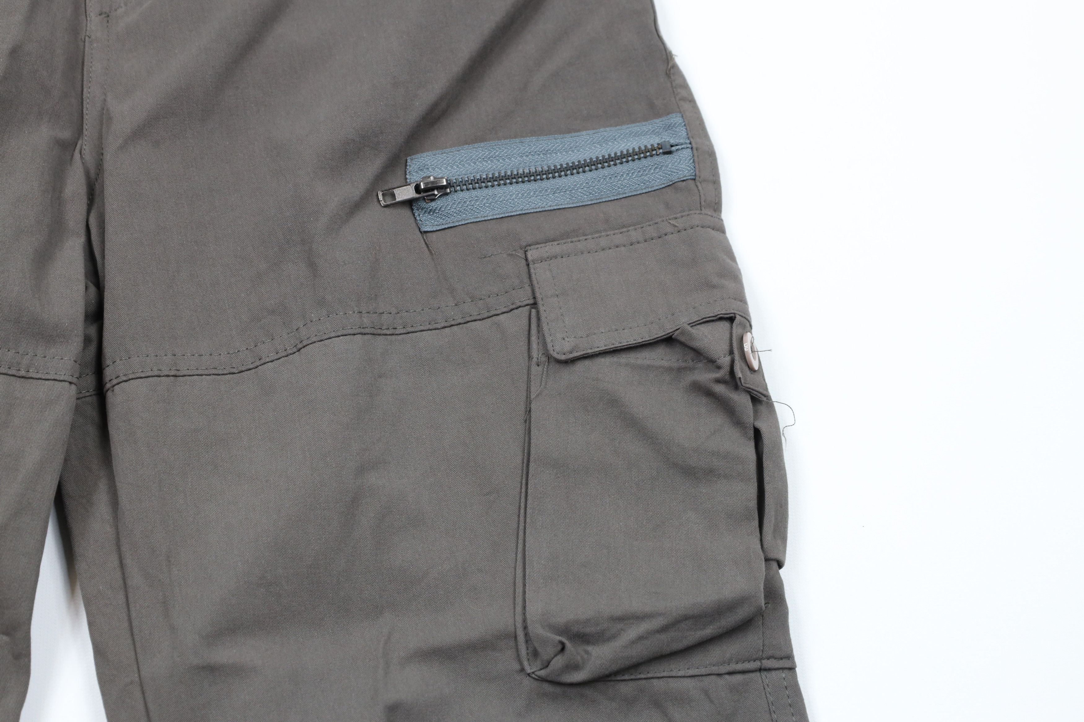 Vintage Vintage 90s Streetwear Baggy Strap Goth Cargo Pants Gray Size 29" - 7 Thumbnail