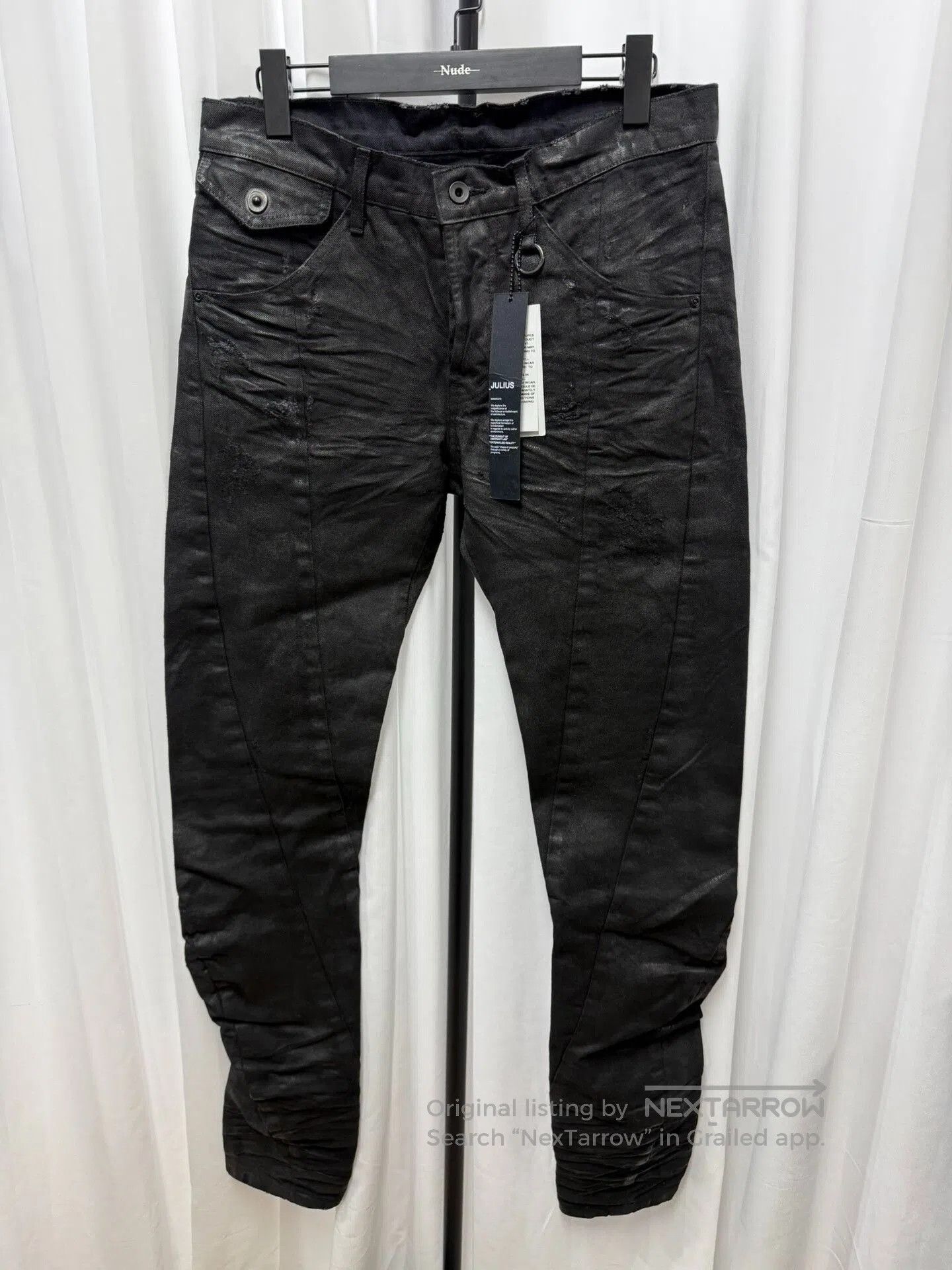 Comme des Garcons Homme Plus Julius 7 Distressed Spiral Denim Pants. Size US 28 / EU 44 - 1 Thumbnail