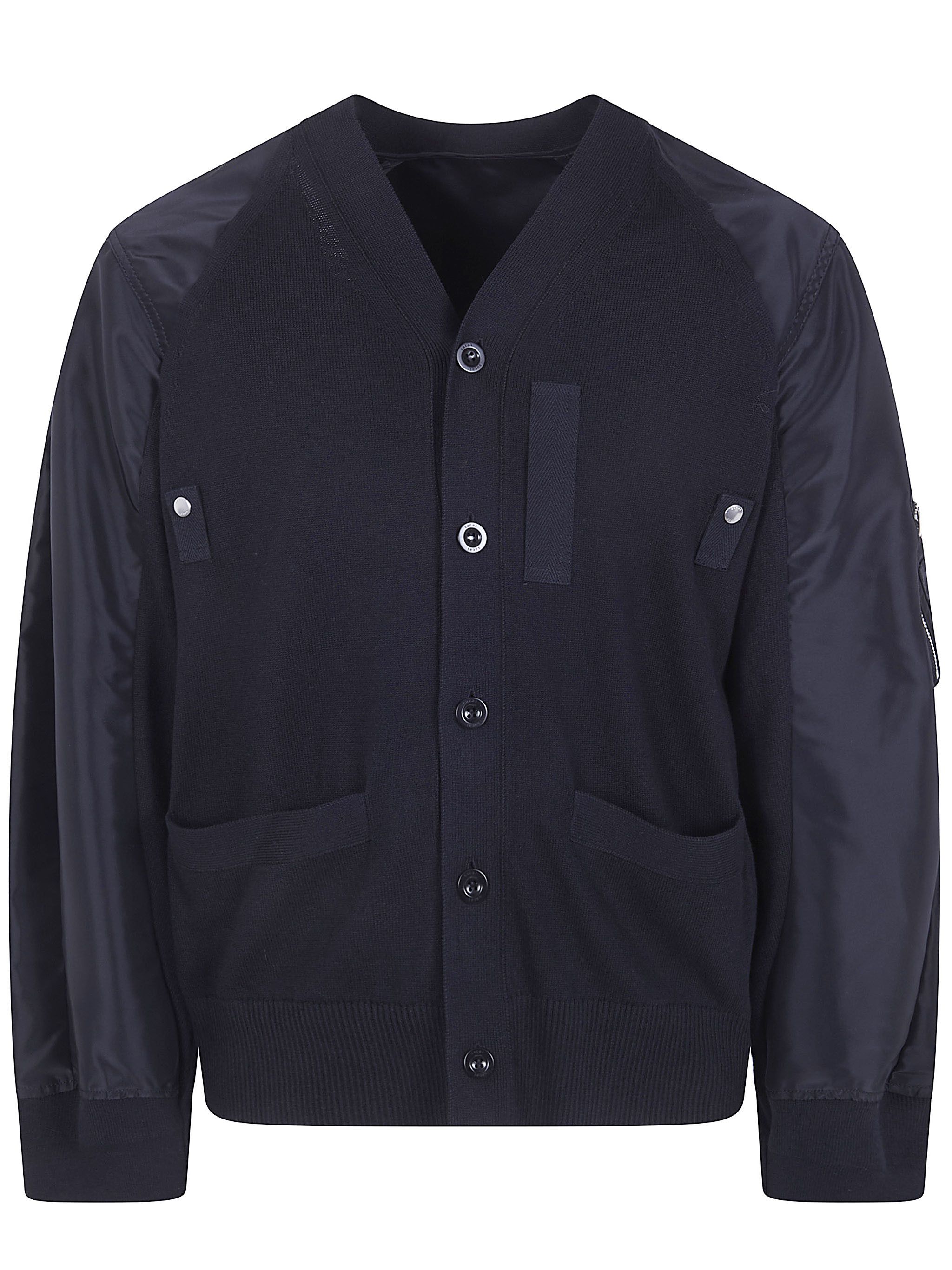 Sacai Kaws Jacquard cardigan | Grailed