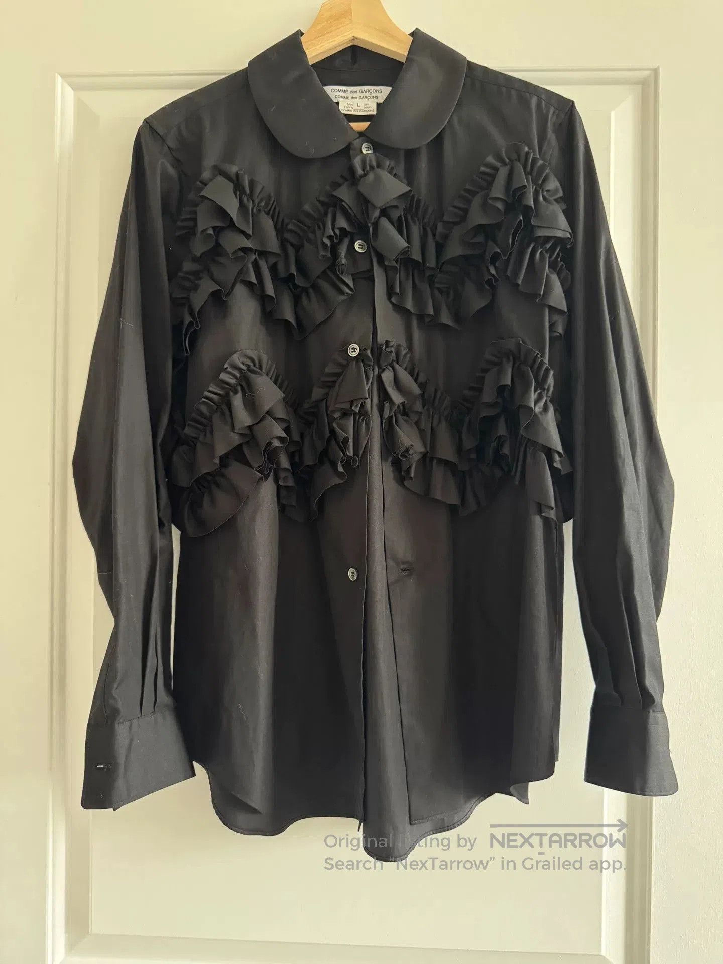 Comme des Garcons Comme des Garcons Ruffled Black Shirt. Size US L / EU 52-54 / 3 - 1 Thumbnail