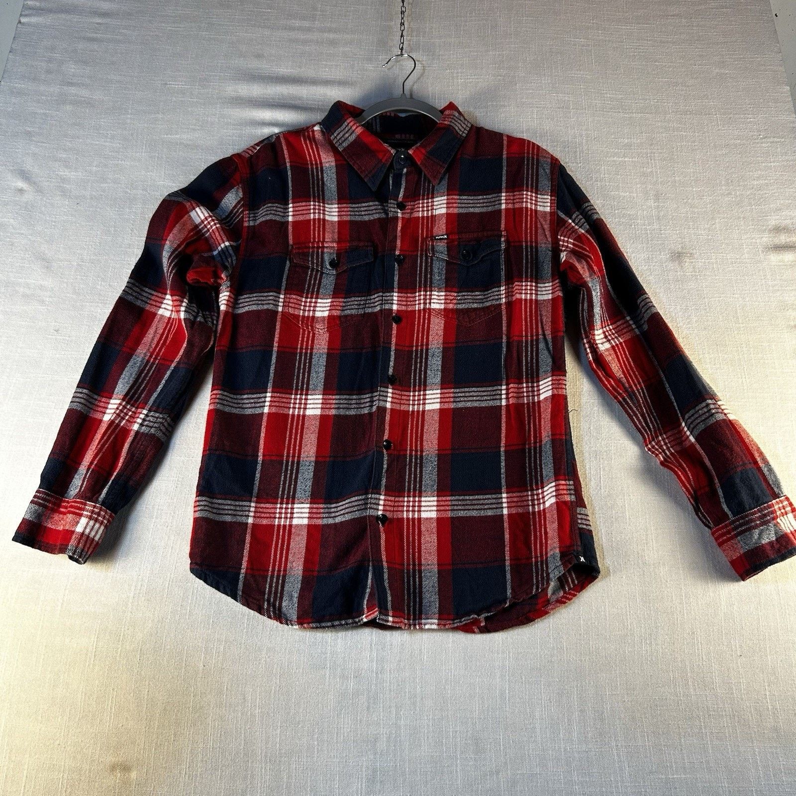 Hurley Hurley Shirt Men S Blue/Red/White Plaid Flannel Long Sleeve Size US S / EU 44-46 / 1 - 1 Thumbnail