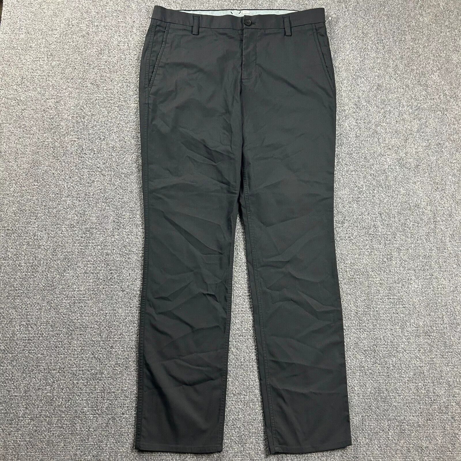 Kit and Ace Kit & Ace Pants Mens 34x32 Black Chino Casual Straight Leg Size US 34 / EU 50 - 1 Thumbnail