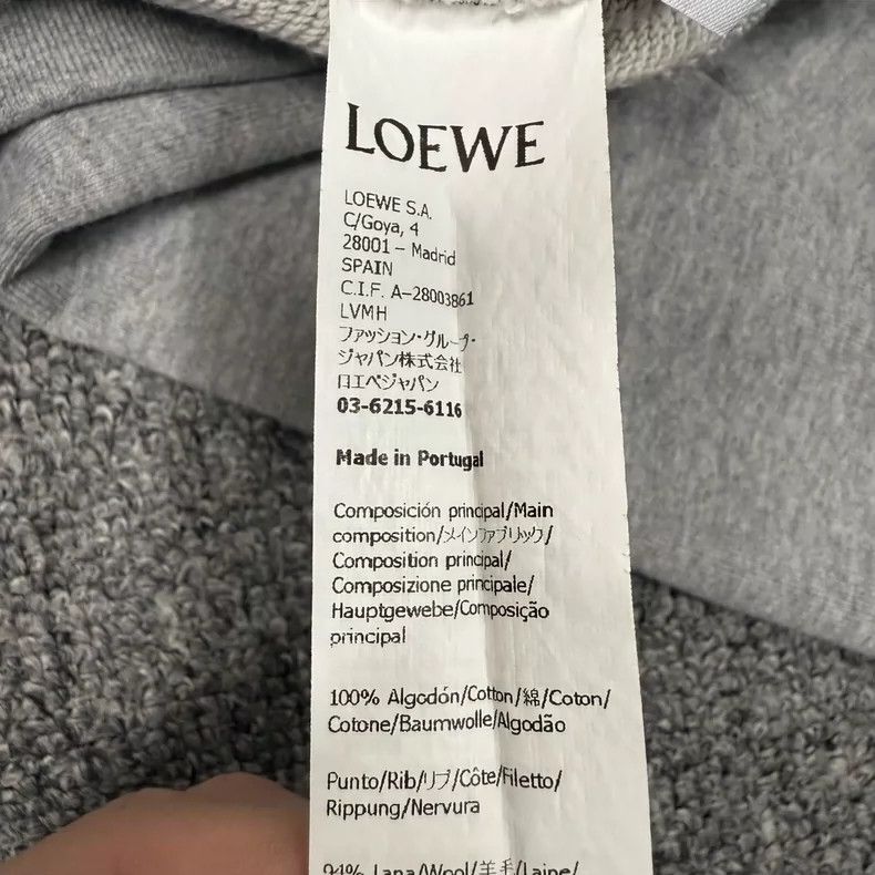 Loewe LOEWE Gray short bat sleeve embroidered gray hoodie Size S / US 4 / IT 40 - 4 Thumbnail