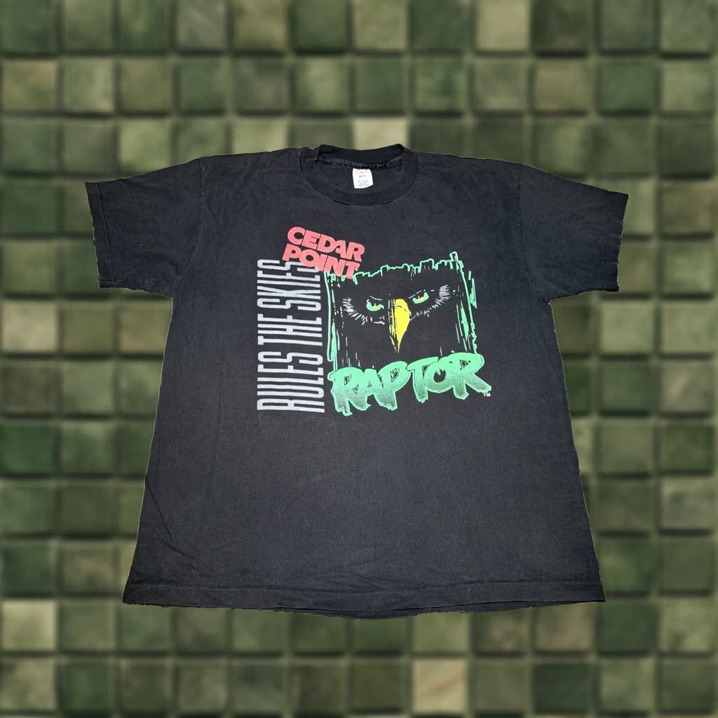Vintage VINTAGE Cedar Point 90s T-Shirt XL Black Rollercoaster Park Ride Graphic Mens Size US XL / EU 56 / 4 - 1 Thumbnail