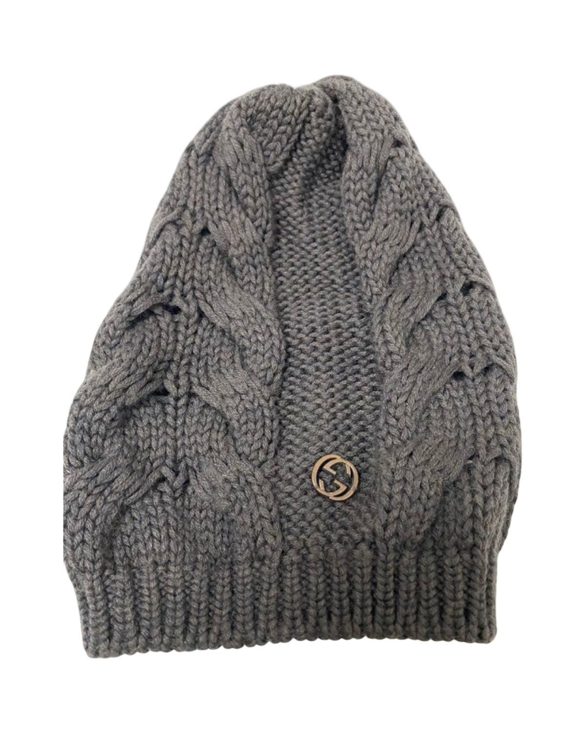Gucci Vintage 90s Cable Knit Beanie Size ONE SIZE - 2 Thumbnail