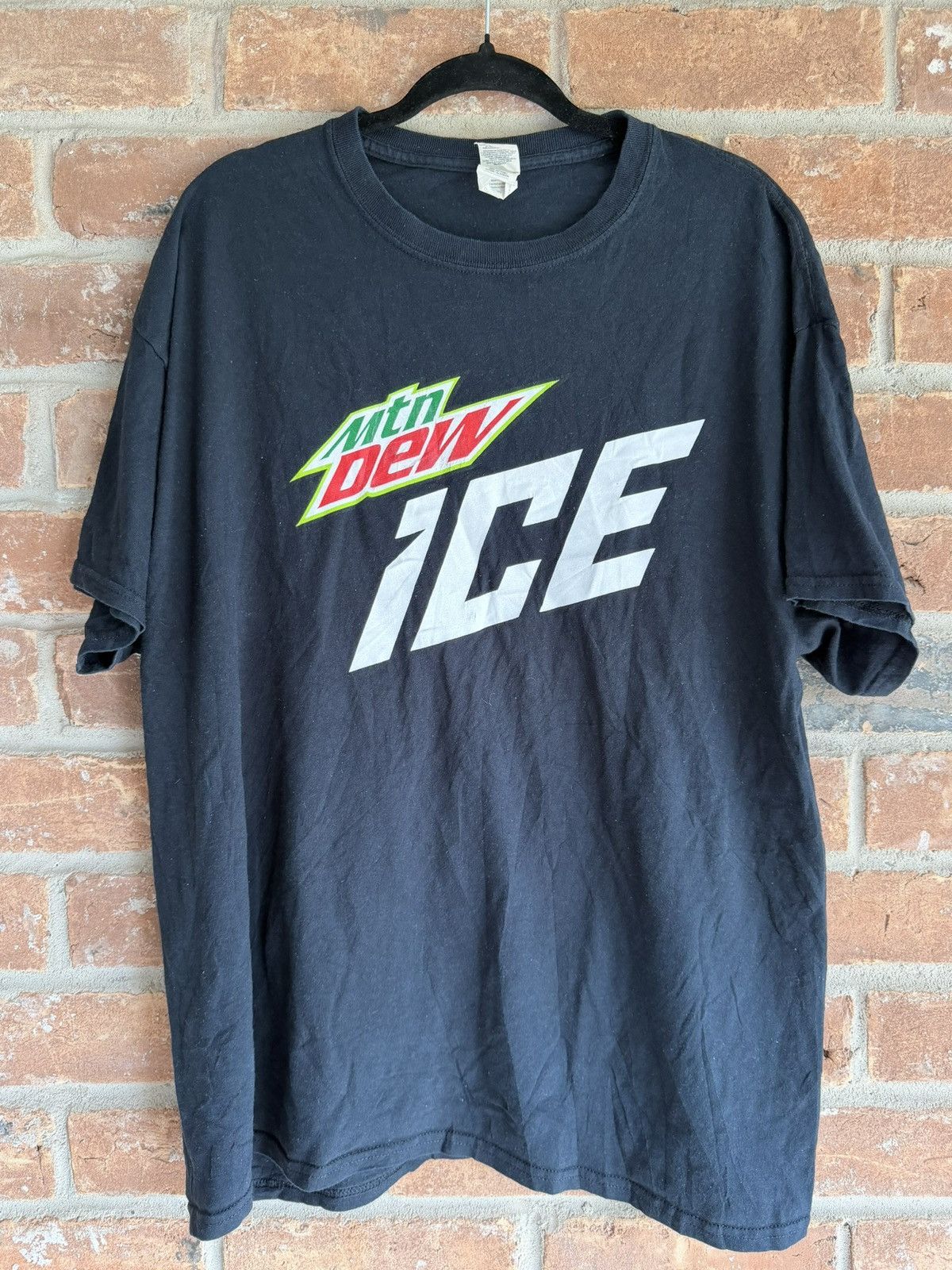 Vintage Mountain Dew ICE T-Shirt Mens XL Black Graphic Tee Size US XL / EU 56 / 4 - 4 Thumbnail