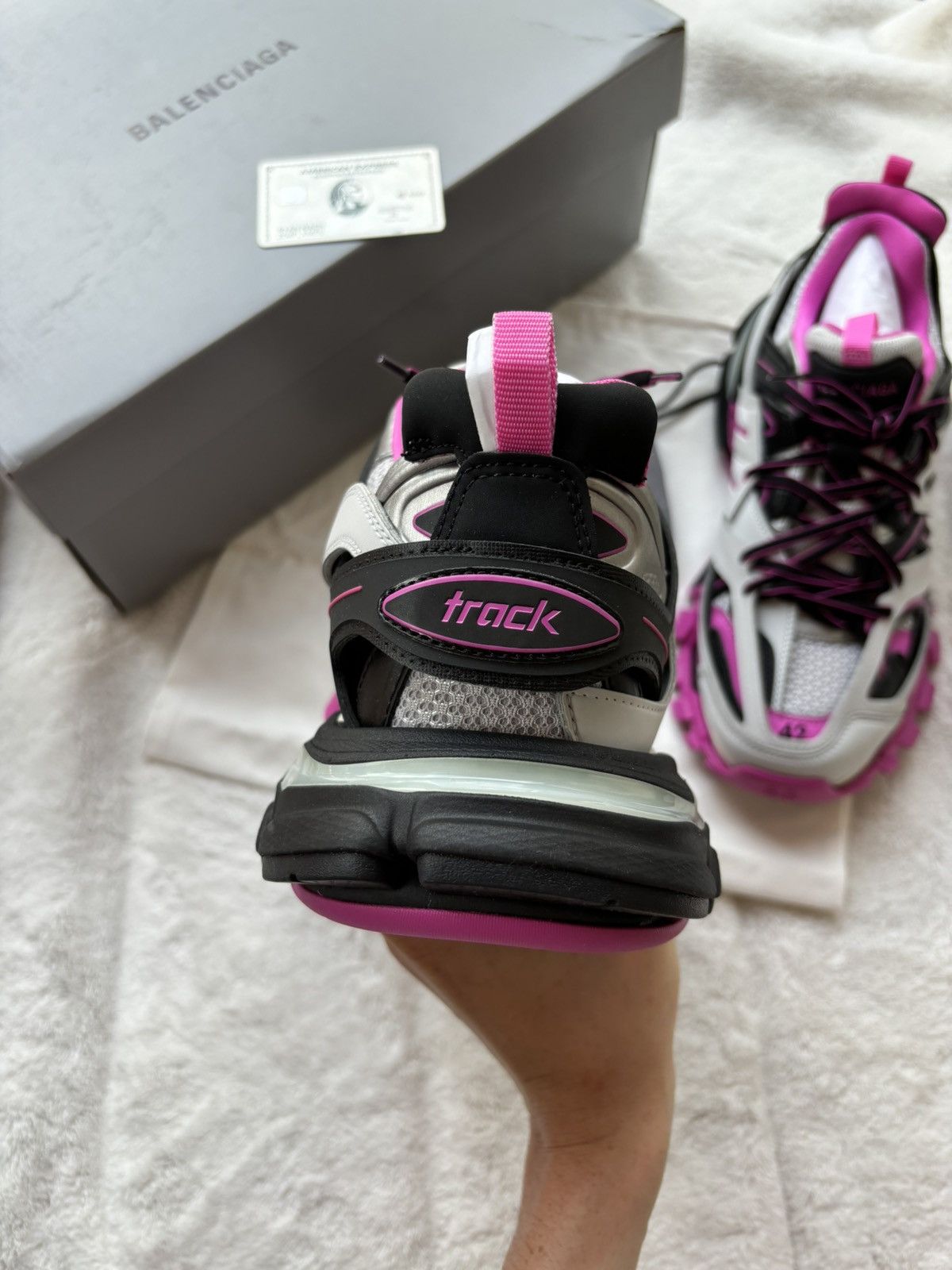 Balenciaga Balenciaga Pink/Black/Grey LED Tracks Size US 9 / EU 42 - 3 Thumbnail