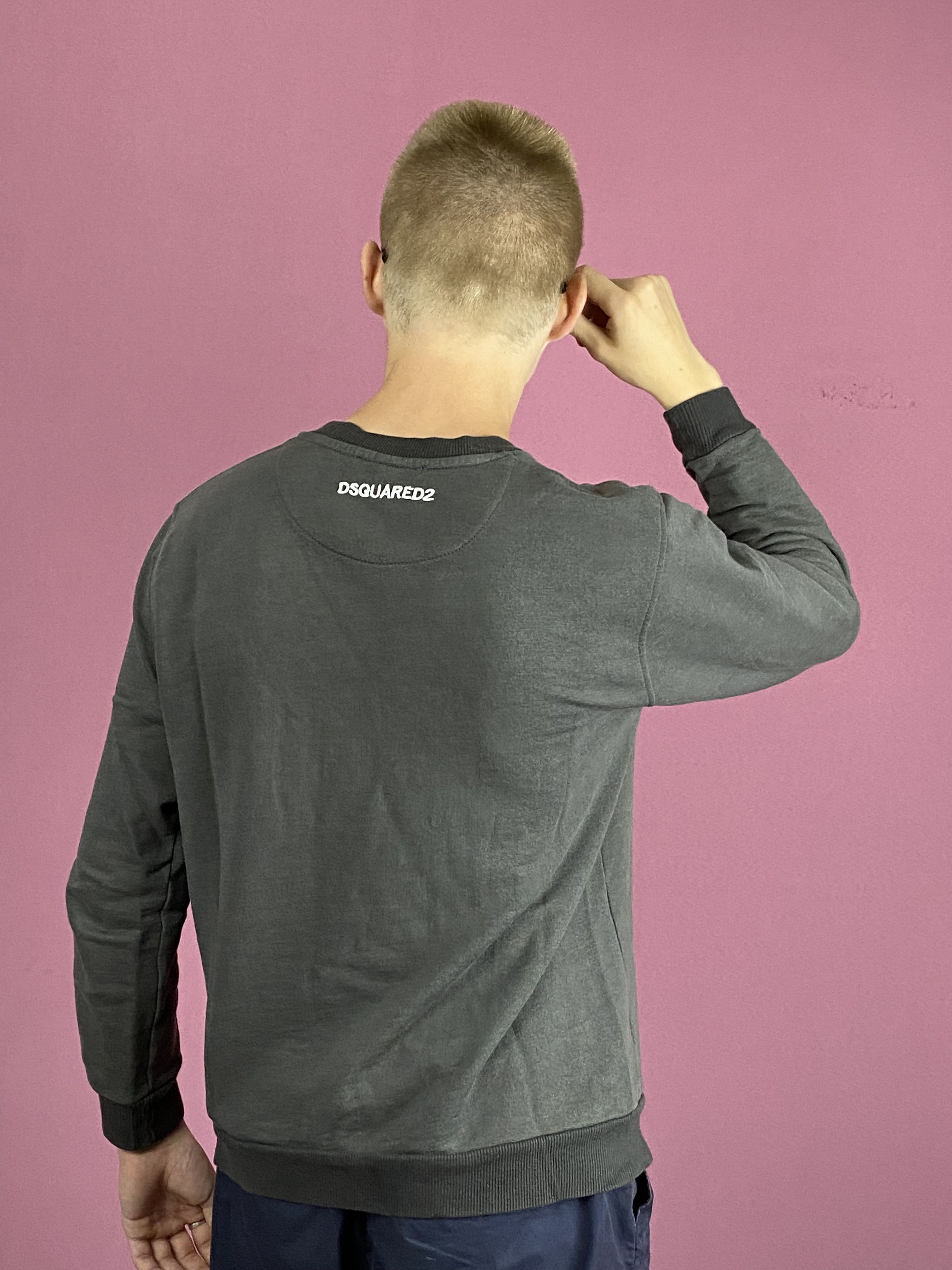 Dsquared2 × Vintage Dsquared2 Vintage Men's Sweatshirt - S Gray Cotton Size US S / EU 44-46 / 1 - 3 Thumbnail