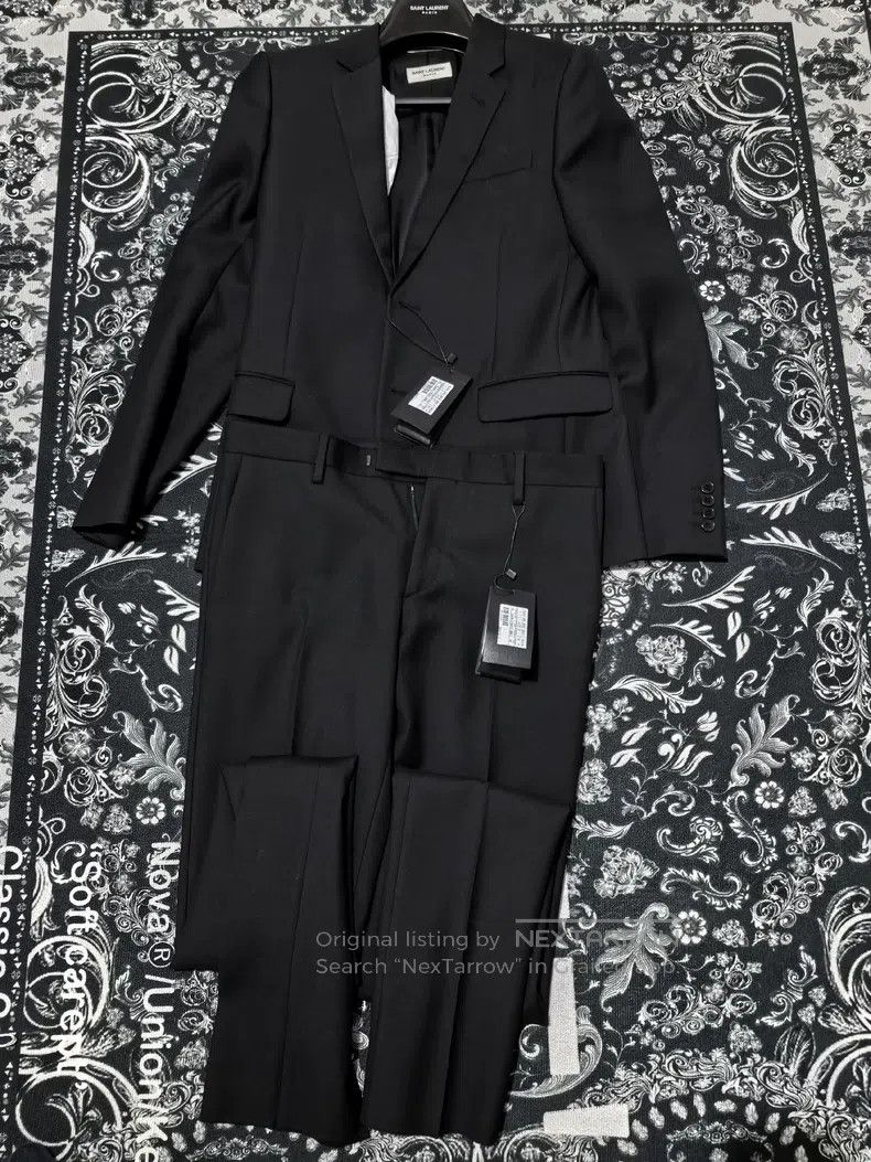 Saint Laurent Paris Saint Laurent Paris Men's Business Suit with Shoulder Pads Size US S / EU 44-46 / 1 - 1 Thumbnail