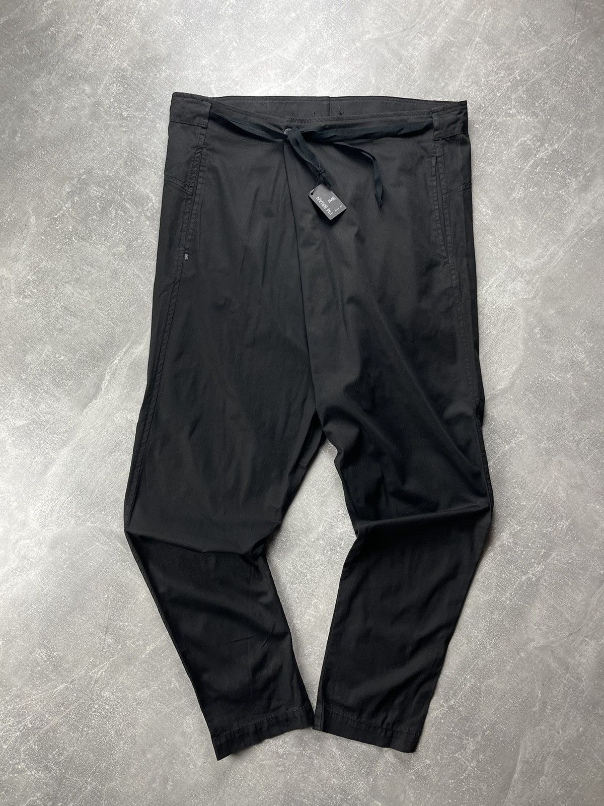 Other Avant Garde I M Brian IMB Drawstring Relaxed Pants Black Size US 33 - 2 Thumbnail
