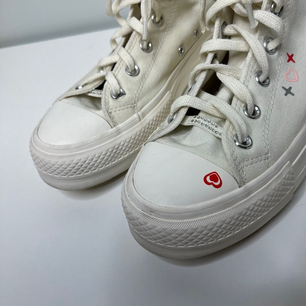 Converse Converse White Platform Red Heart High Top Sneakers Size 8 Size US 8 / IT 38 - 9 Thumbnail