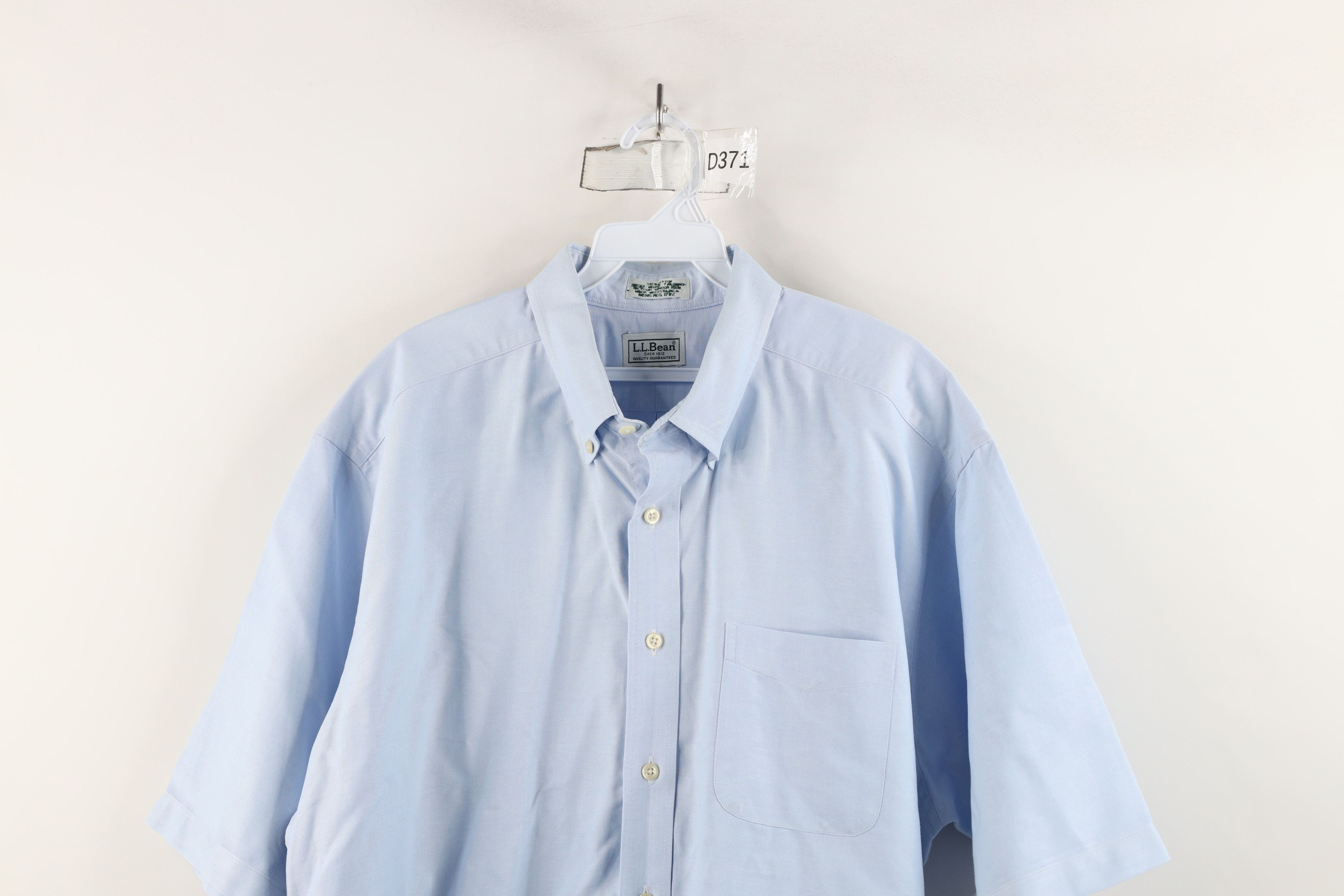 L.L. Bean × Vintage Vintage 90s LL Bean Oxford Collared Button Down Shirt Blue Size US M / EU 48-50 / 2 - 2 Thumbnail