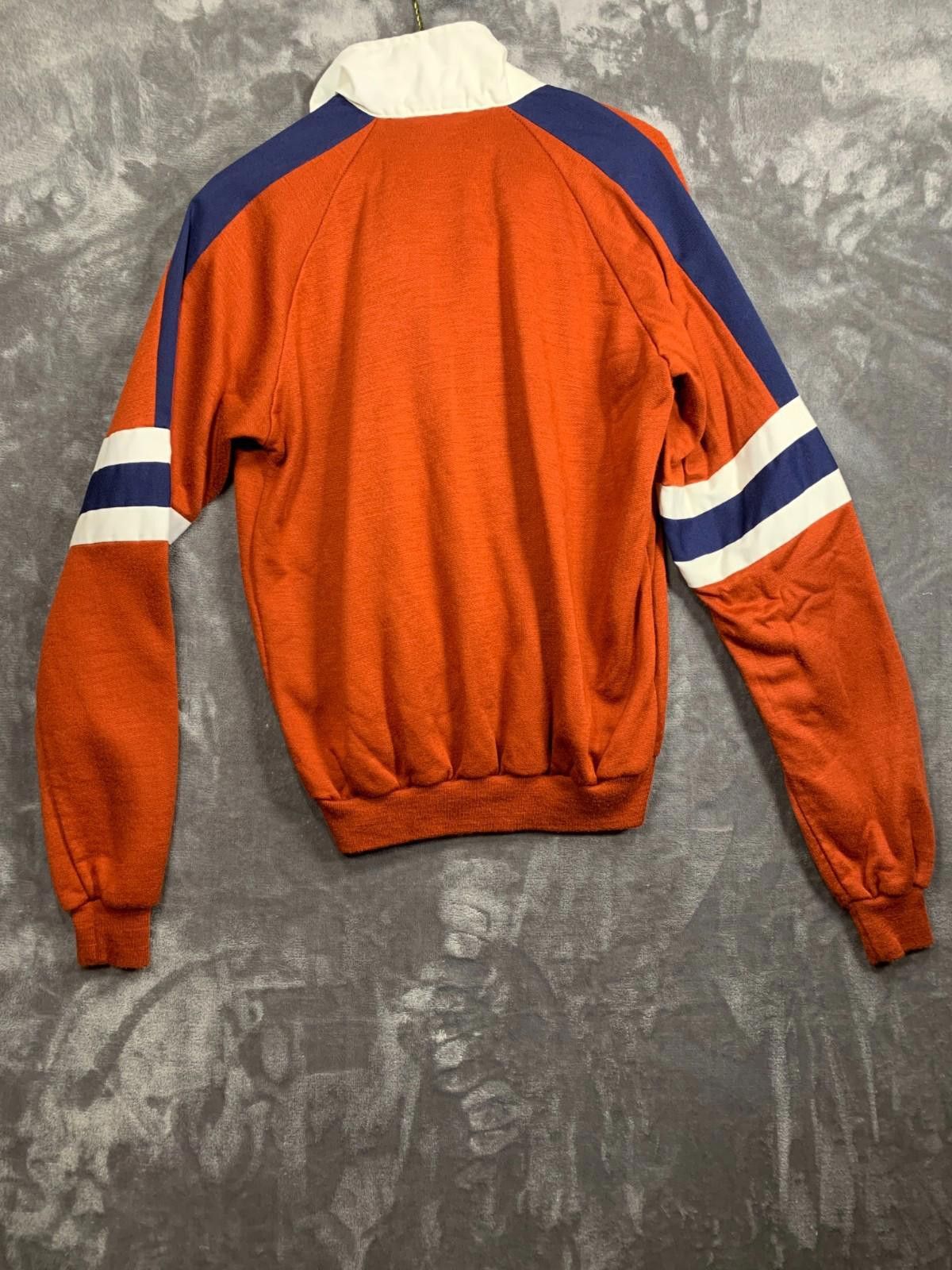 Designer Vintage L Abeille Sport 80s Navy/white Striped LS Polo (106) Size US L / EU 52-54 / 3 - 4 Thumbnail