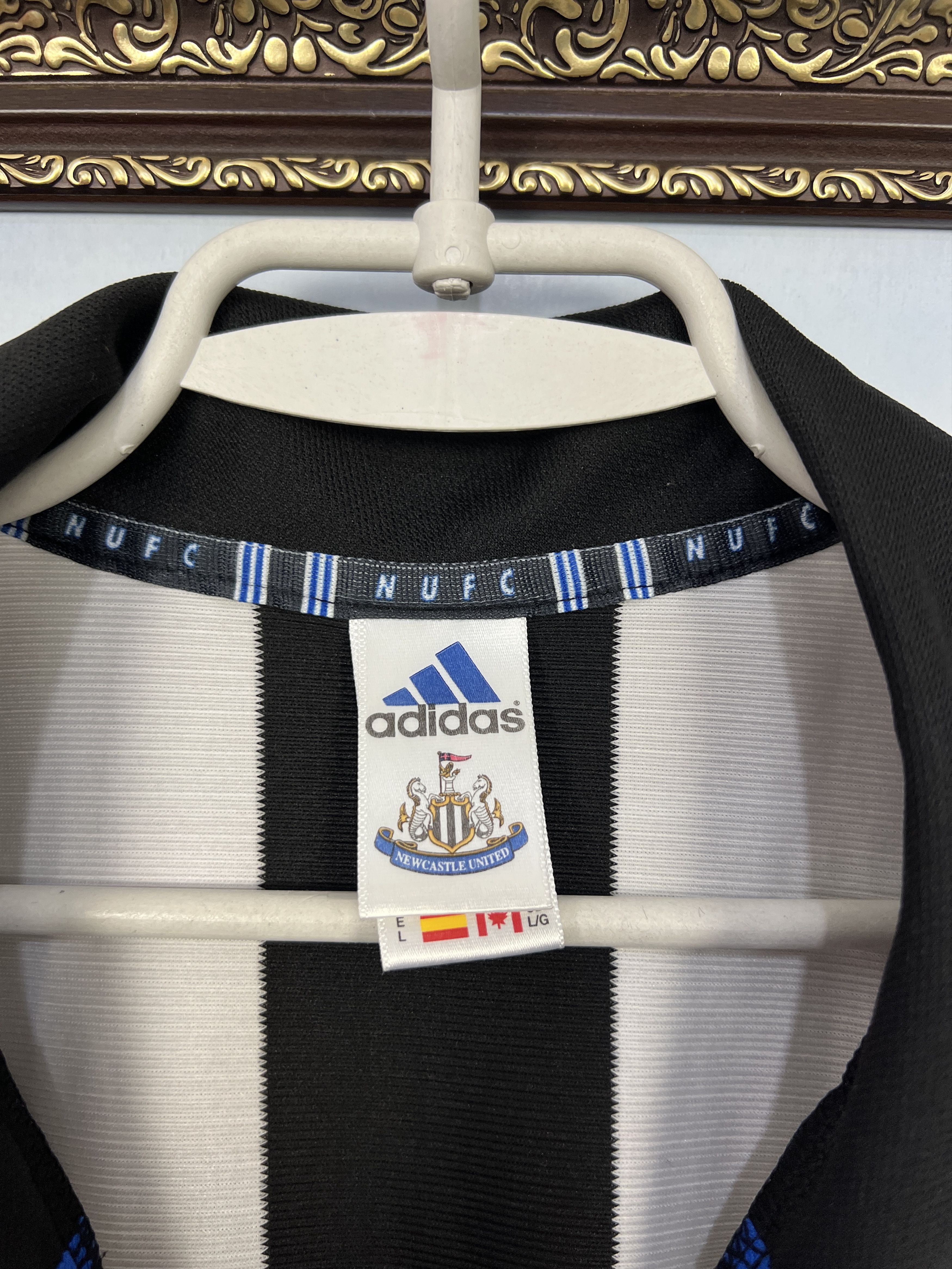 Adidas Newcastle Home football shirt 1999 Soccer Adidas Jersey Size US L / EU 52-54 / 3 - 7 Thumbnail