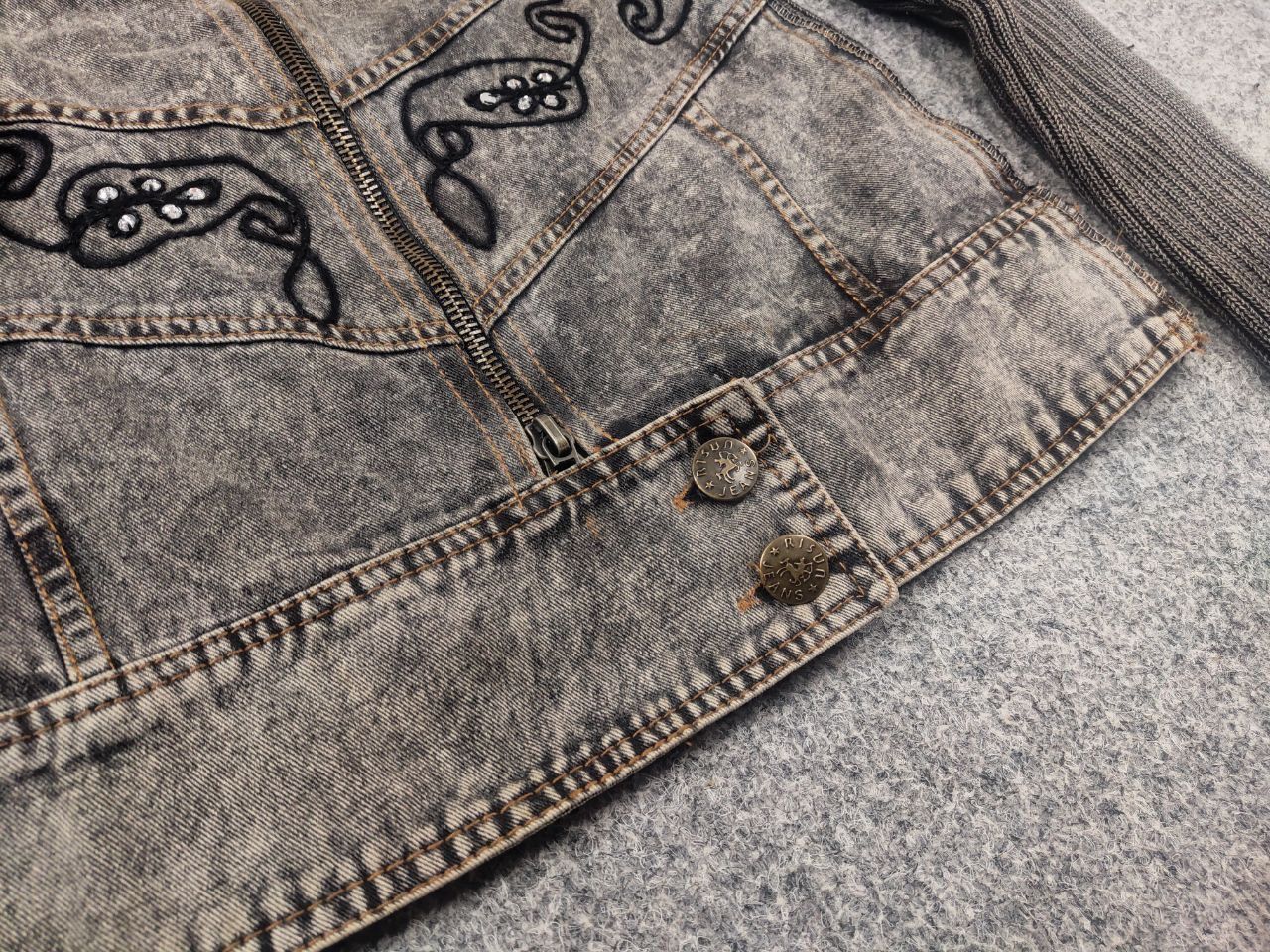 Hysteric Glamour Vintage Jacket Ribbed sleeves if six was nine style LGB Y2K Size M / US 6-8 / IT 42-44 - 9 Thumbnail
