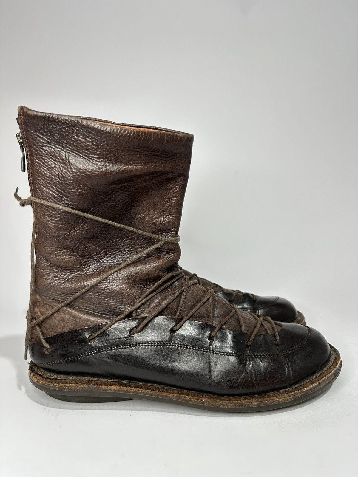 Trippen Trippen Zeus Brown Leather Lace Up Boots Size 6 Us. Size US 6.5 / EU 39-40 - 1 Thumbnail