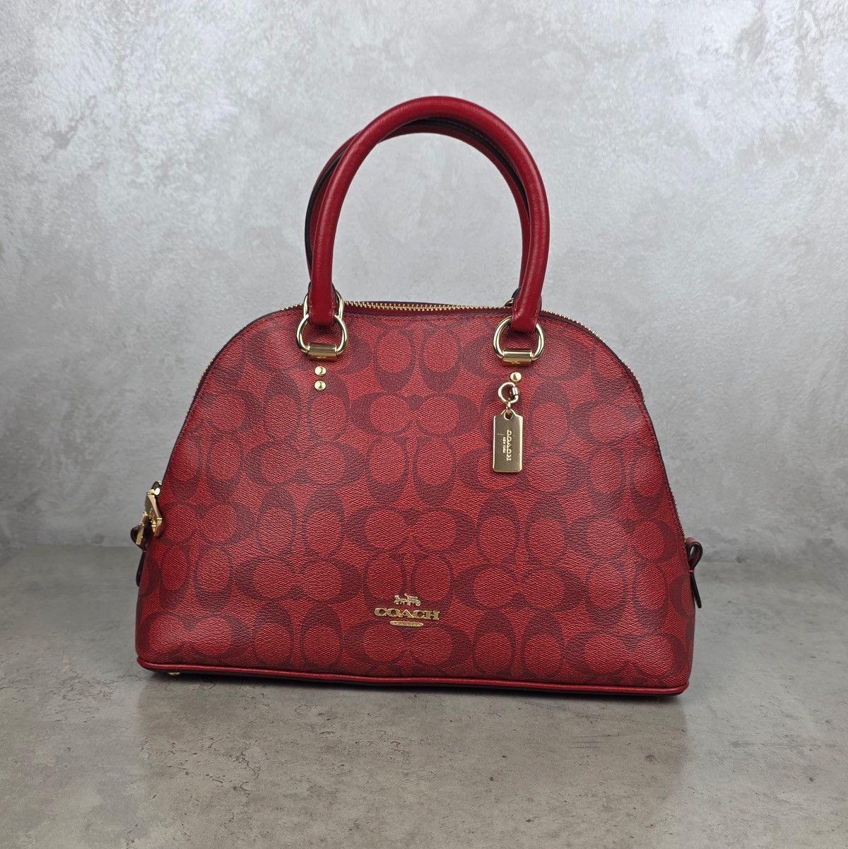 Coach Coach 2558 Katy Satchel In Signature Canvas Red Hand Bag Size ONE SIZE - 1 Thumbnail