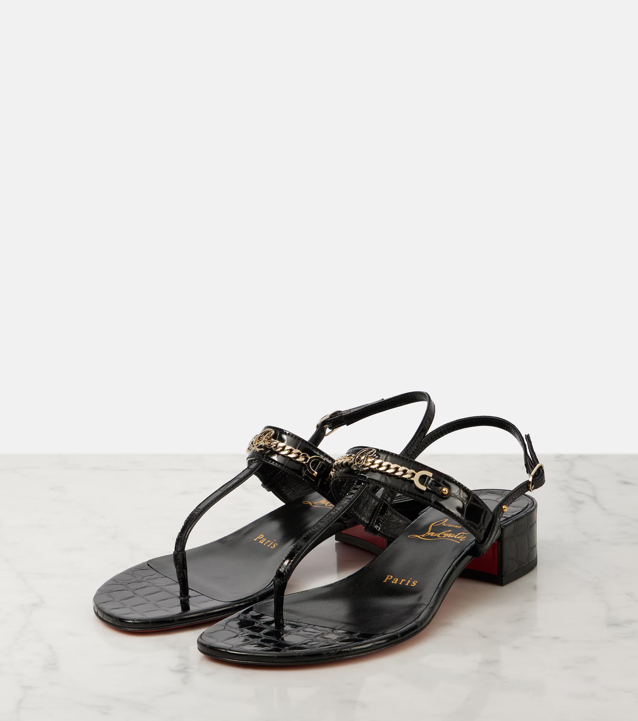 Christian Louboutin o1w1db10725 Sandals in Black Size US 6.5 / IT 36.5 - 4 Thumbnail