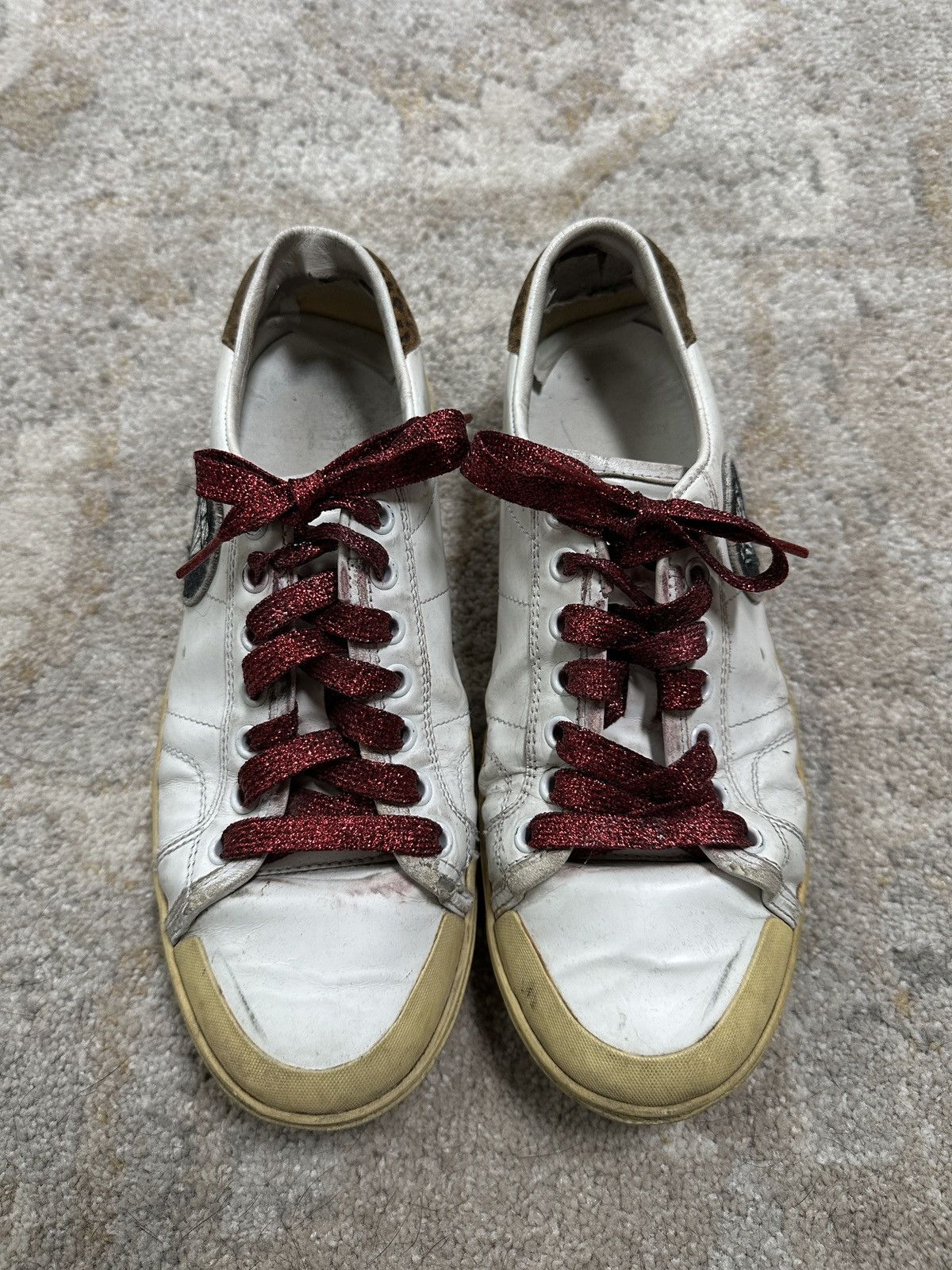 Saint Laurent Paris Saint Laurent Paris Glitter Diamond Patch Low Top Sneakers Size US 8 / IT 38 - 4 Thumbnail