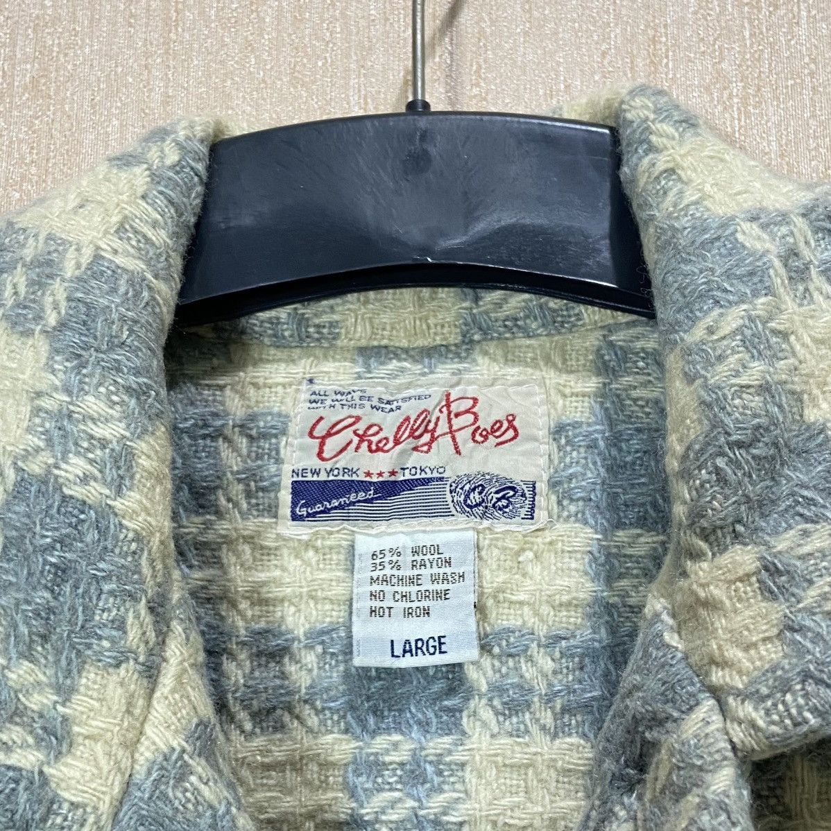 Japanese Brand Vintage Chelly Boes Outer Wool Plaid Shirt Size US L / EU 52-54 / 3 - 4 Thumbnail