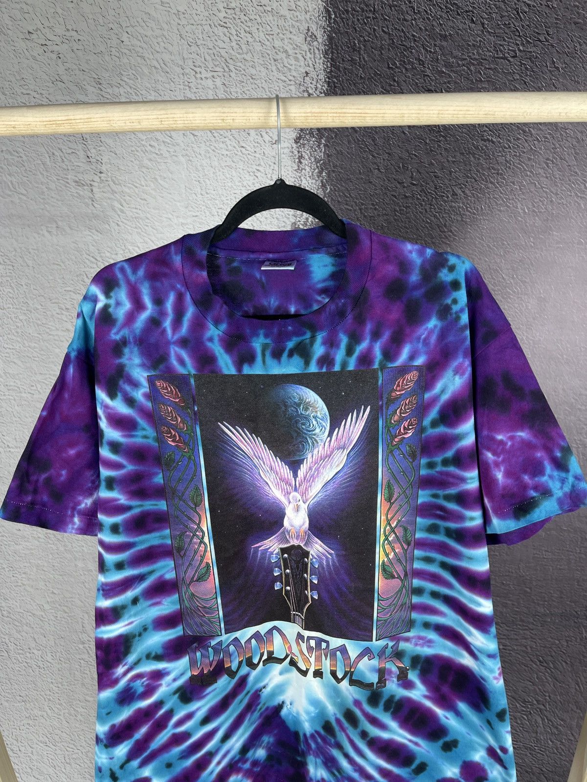 Anvil Woodstock vintage 90s Anvil made in USA tie dye rare tee Size US XL / EU 56 / 4 - 3 Thumbnail