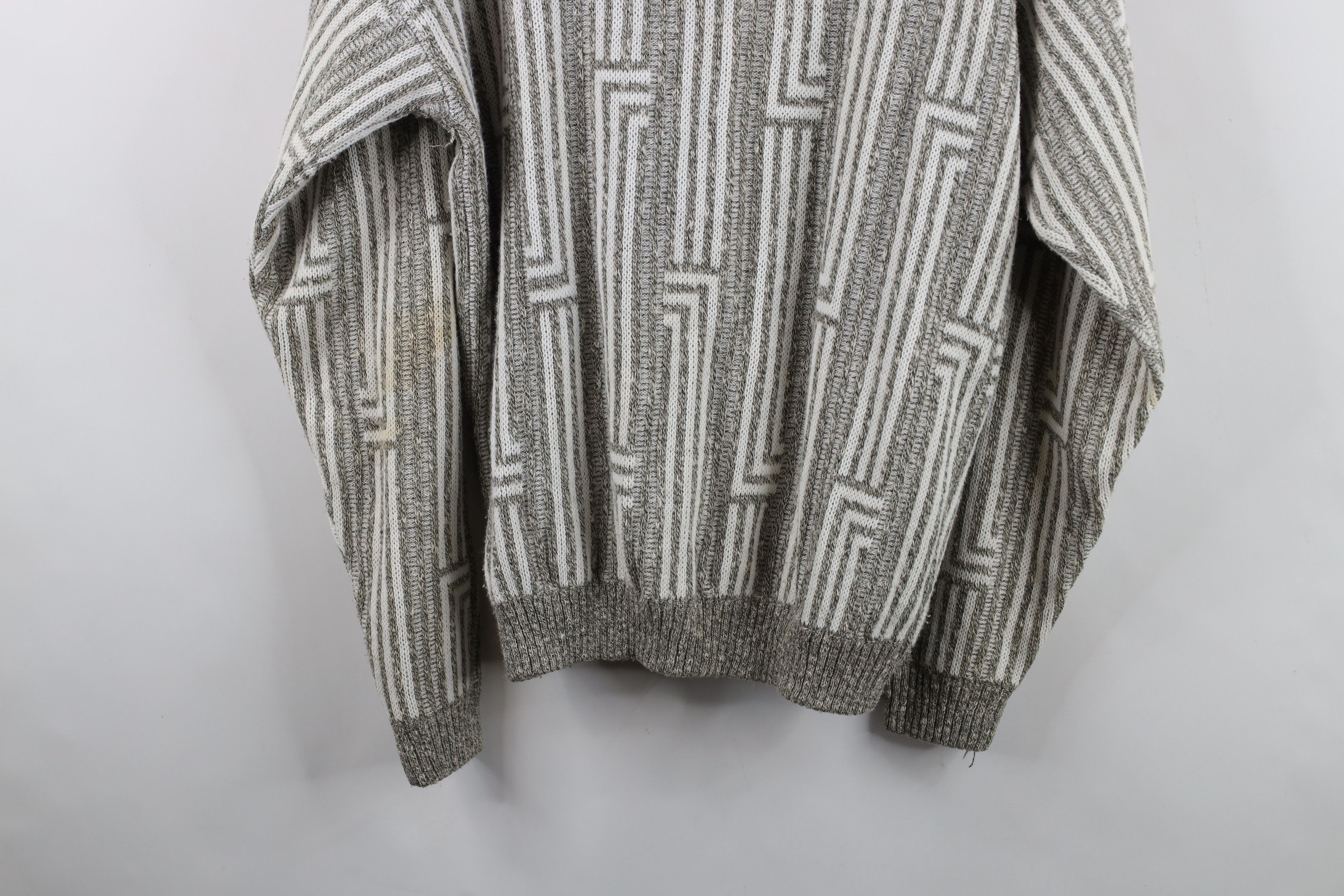 Vintage Vintage 90s Streetwear Striped Knit Button Cardigan Sweater Size US S / EU 44-46 / 1 - 13 Thumbnail