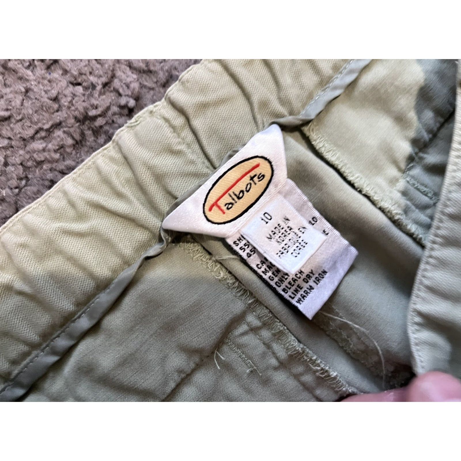 Talbots Talbots Pants Womens Size 10 Green Cotton Blend Regular Straight Pockets Button Zipper Inseam 25 in Vintage No Mens Womens Size 32" / US 10 / IT 46 - 5 Thumbnail