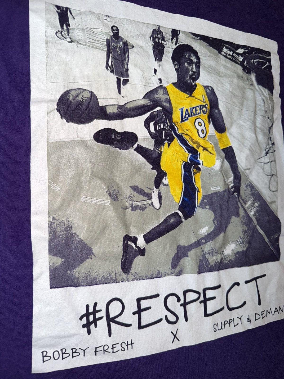 NBA Kobe Bryant Respect X Bobby Fresh LA Lakers Purple T-shirt Size US M / EU 48-50 / 2 - 3 Thumbnail