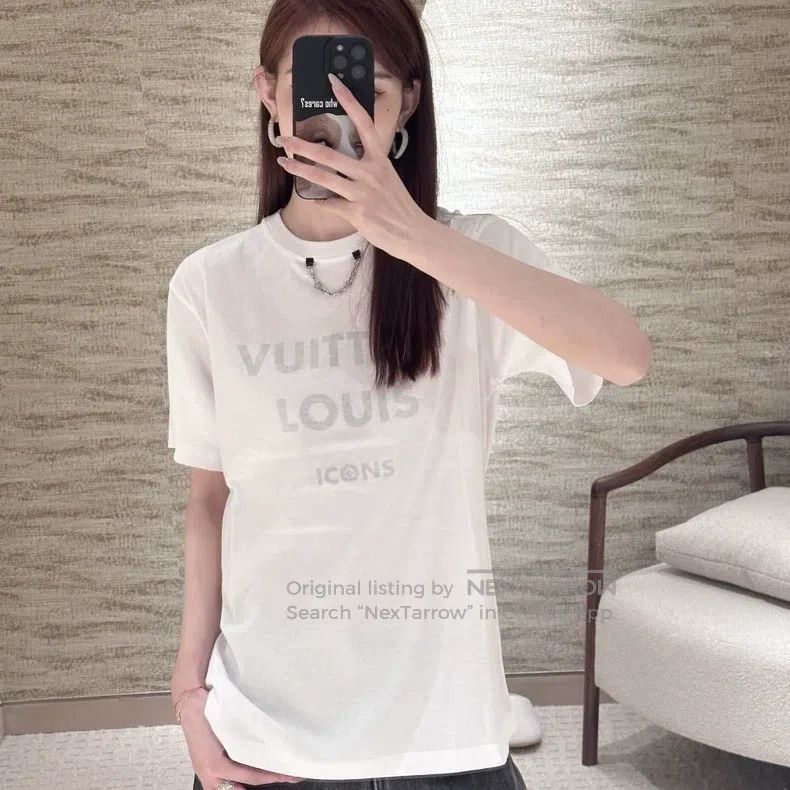 Louis Vuitton Louis Vuitton Chain slogan letter short sleeve Size US S / EU 44-46 / 1 - 6 Thumbnail
