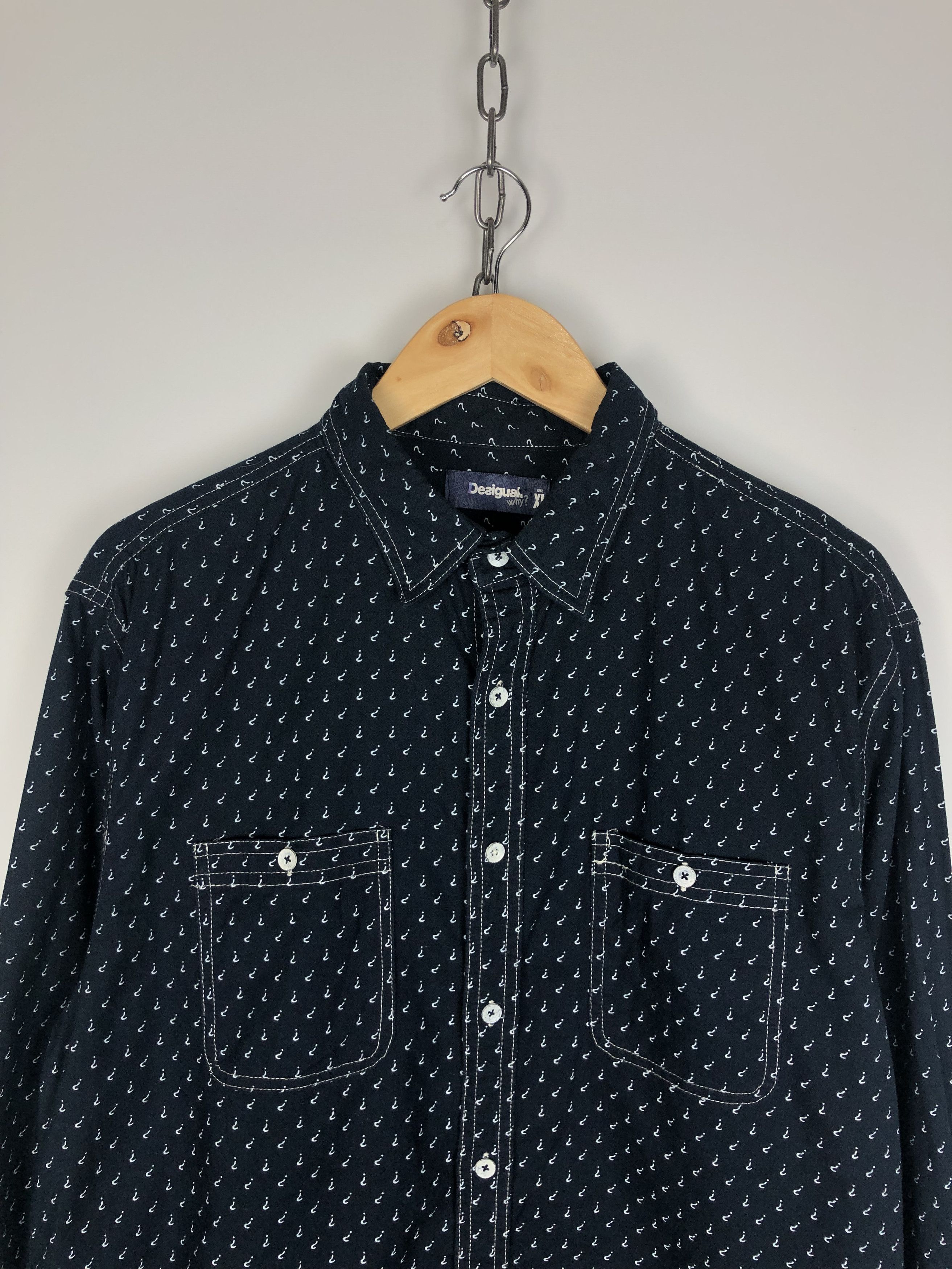 Desigual Desigual Why? Shirt Monogram Navy size XL Size US XL / EU 56 / 4 - 2 Thumbnail