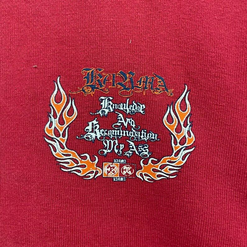 KMRii Vintage!! Los Angeles Karma Crewneck Sweater Sweatshirt Size US L / EU 52-54 / 3 - 5 Thumbnail