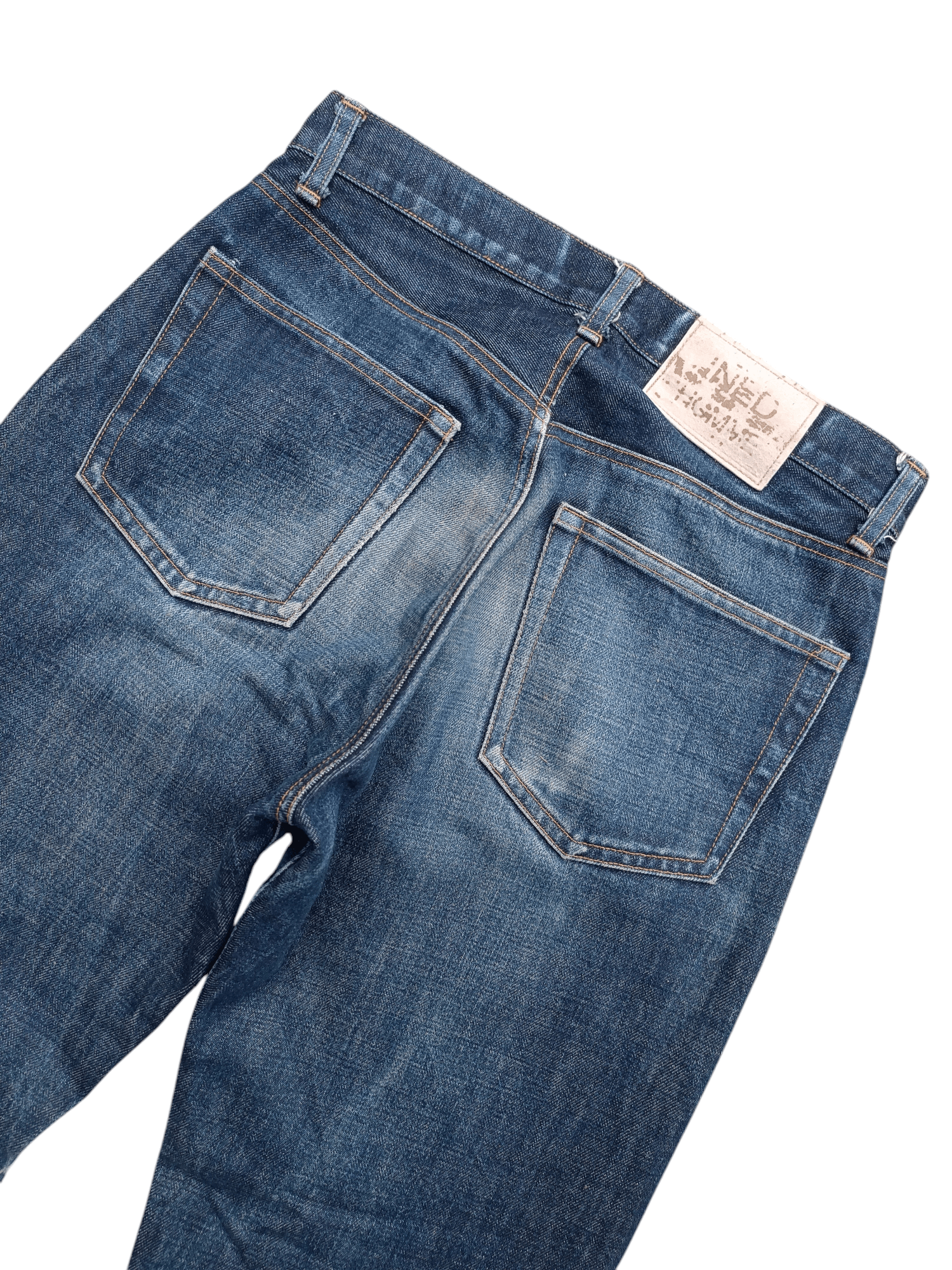 Vintage × Yohji Yamamoto Vintage INED Homme Distressed Selvedge Jeans Size US 29 - 5 Thumbnail