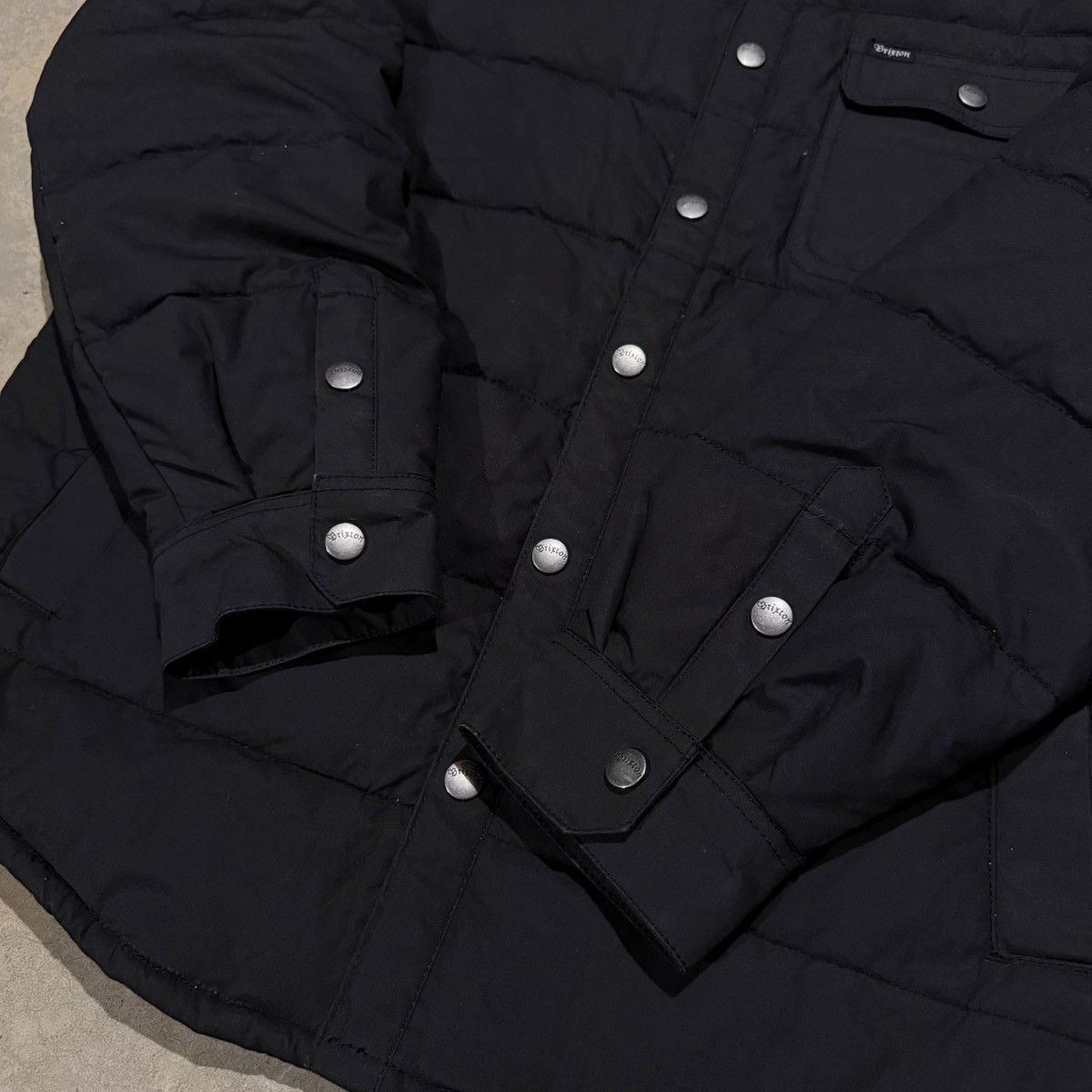Brixton Brixton Cass Quilted Collared Overshirt Jacket Black Size US M / EU 48-50 / 2 - 4 Thumbnail
