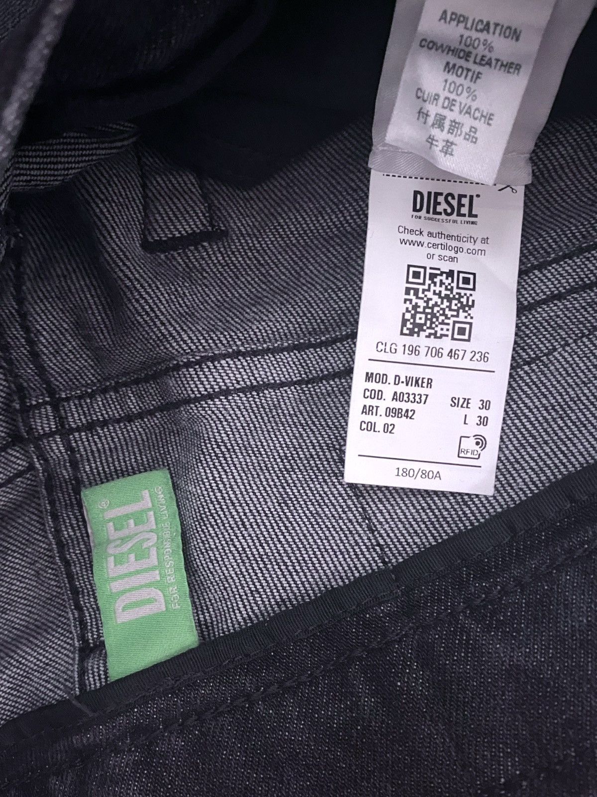 Diesel Diesel D-Viker Jeans Size US 30 / EU 46 - 6 Thumbnail