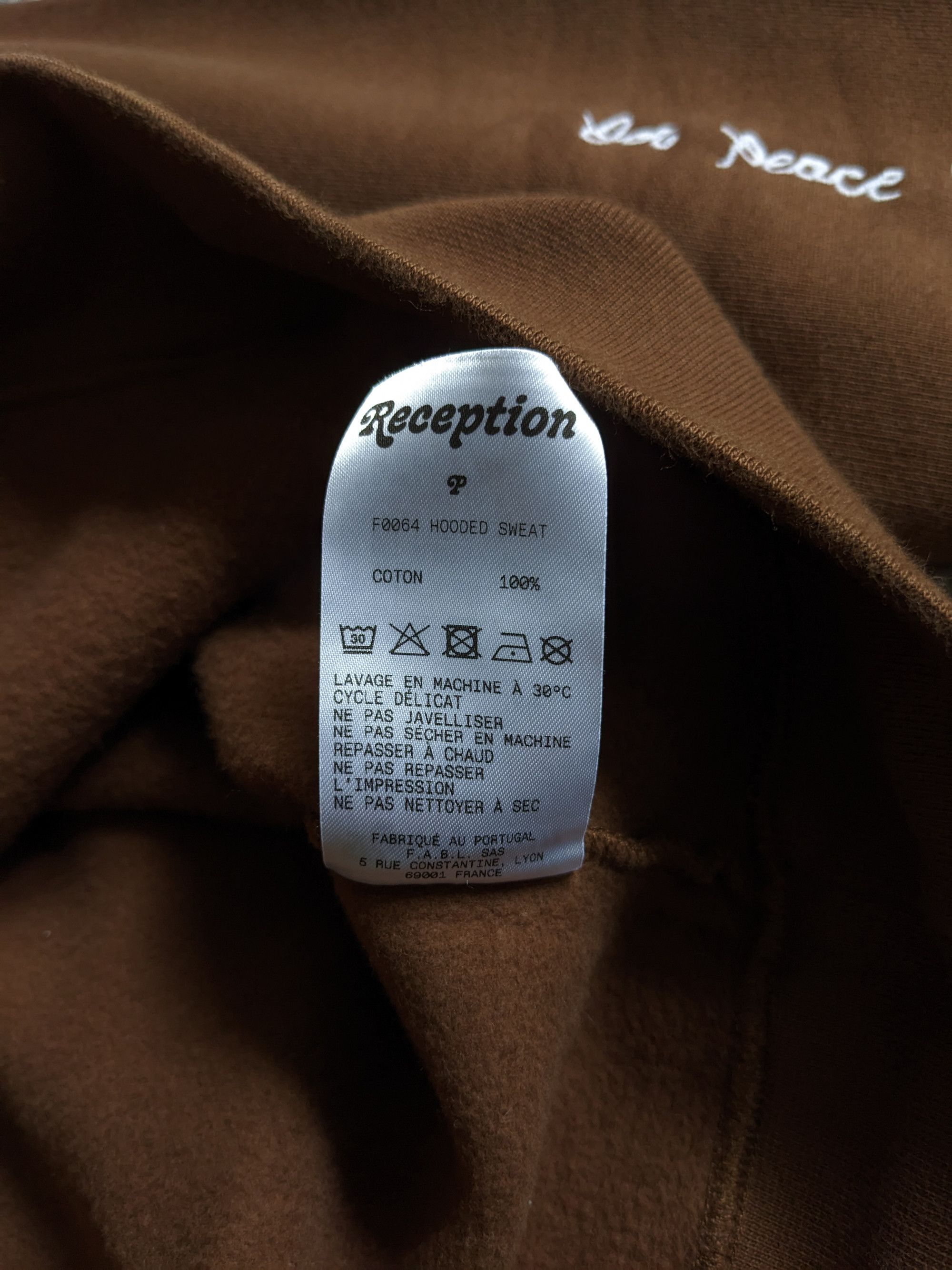 Other Reception Hooded Sweat Fleece Embroidered - chocolate brown Size US S / EU 44-46 / 1 - 12 Thumbnail