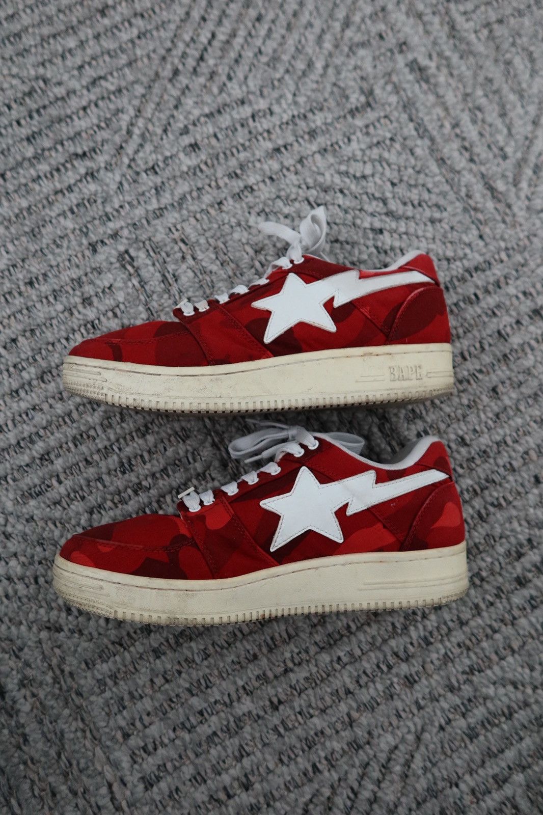 Bape Red Camo Bapestas Size US 9 / EU 42 - 4 Thumbnail