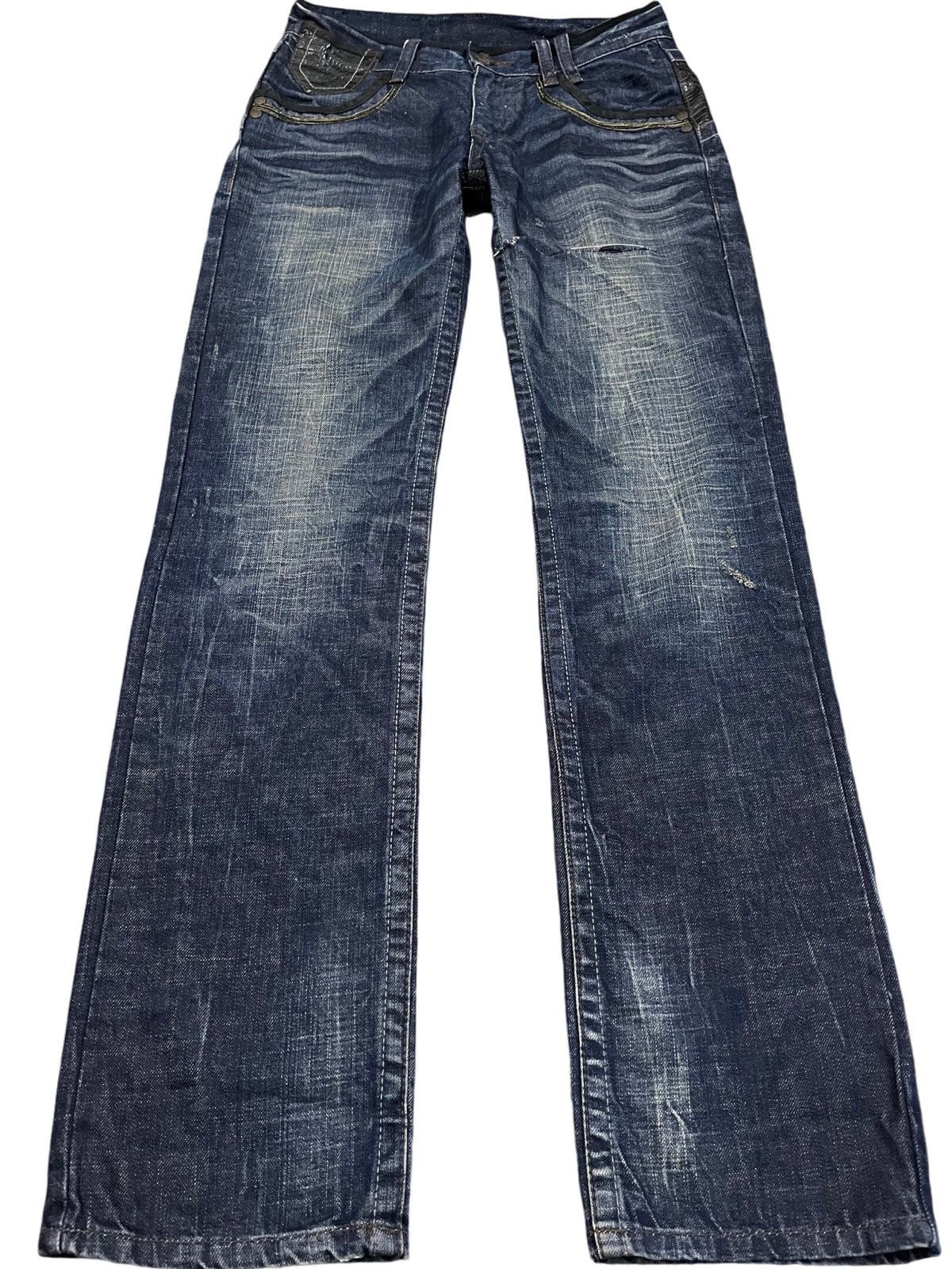 Japanese Brand Vintage Red Pepper Stars Punk Distressed Denim Size US 30 / EU 46 - 2 Thumbnail