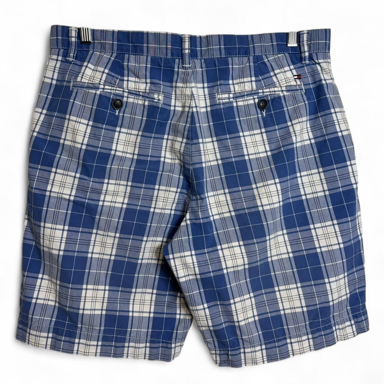 Tommy Hilfiger × Vintage Vintage Style Tommy Hilfiger Plaid Blue Shorts Size US 35 - 6 Thumbnail