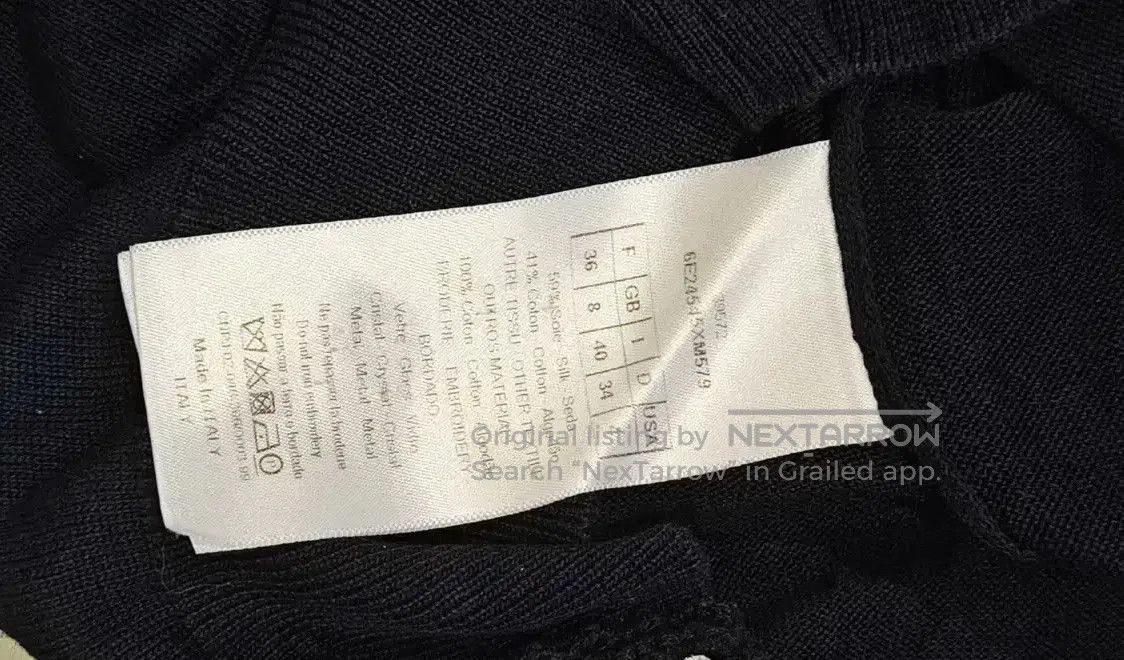 Dior Dior Spring Autumn Navy Cotton Short Sleeve Top . Size XS / US 0-2 / IT 36-38 - 4 Thumbnail