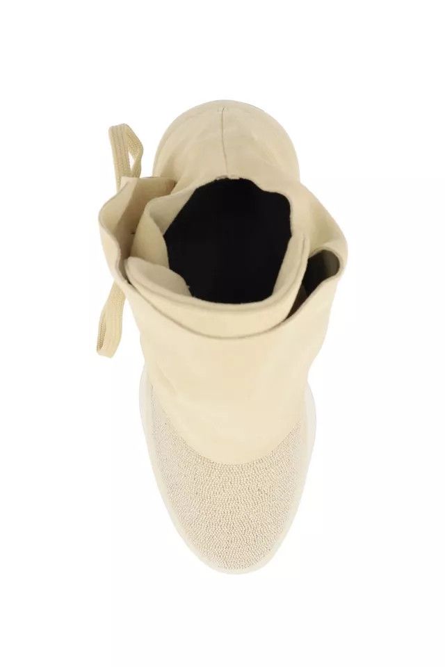 Fear of God o1s22i1n1024 Mid-Top Suede Bead Sneakers in Beige Size US 9 / EU 42 - 2 Thumbnail