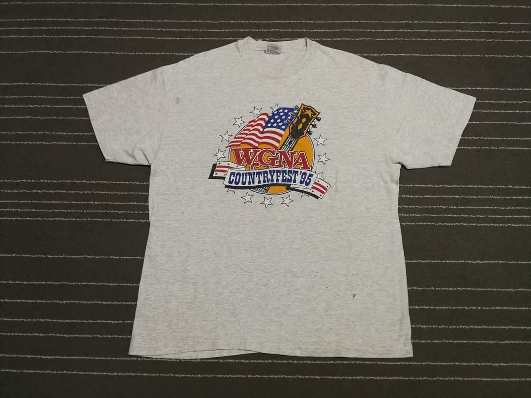 Hanes Vintage hanes heavy Weight WGNA COUNTRY FEST 95 L Size US L / EU 52-54 / 3 - 1 Thumbnail