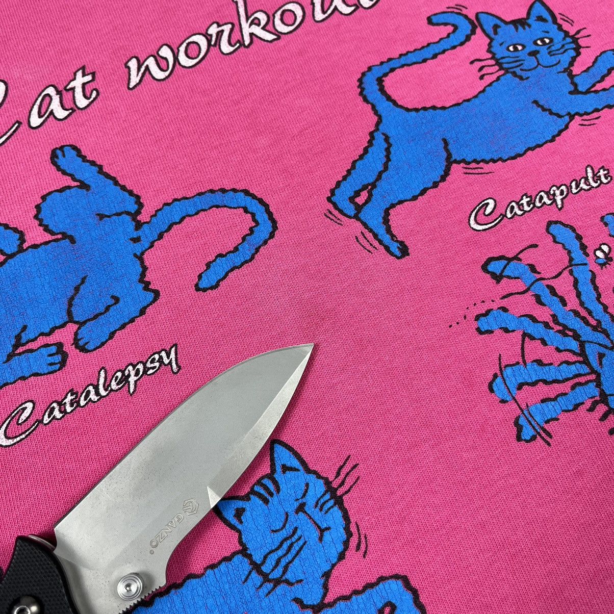 Vintage Vintage Cat Workout y2k graphic tee 90’s Size US M / EU 48-50 / 2 - 9 Thumbnail