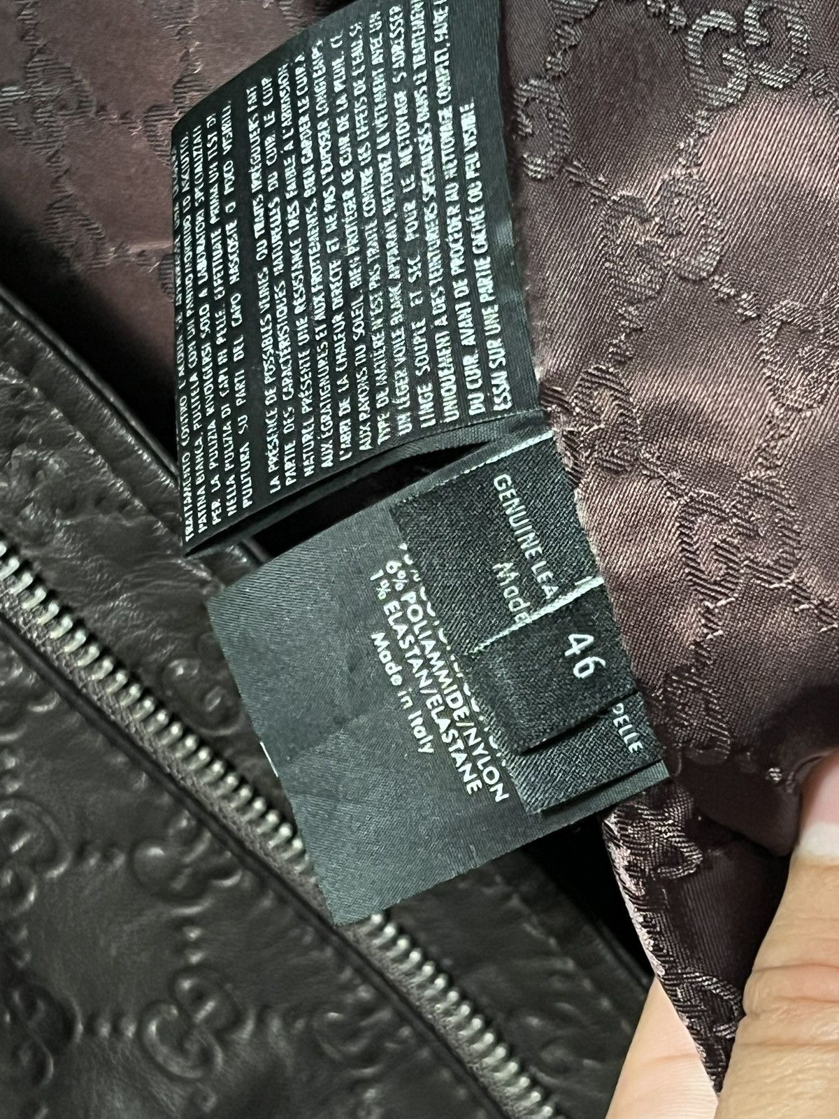 Gucci Gucci Brown Leather Jacket Monogram Size US S / EU 44-46 / 1 - 3 Thumbnail