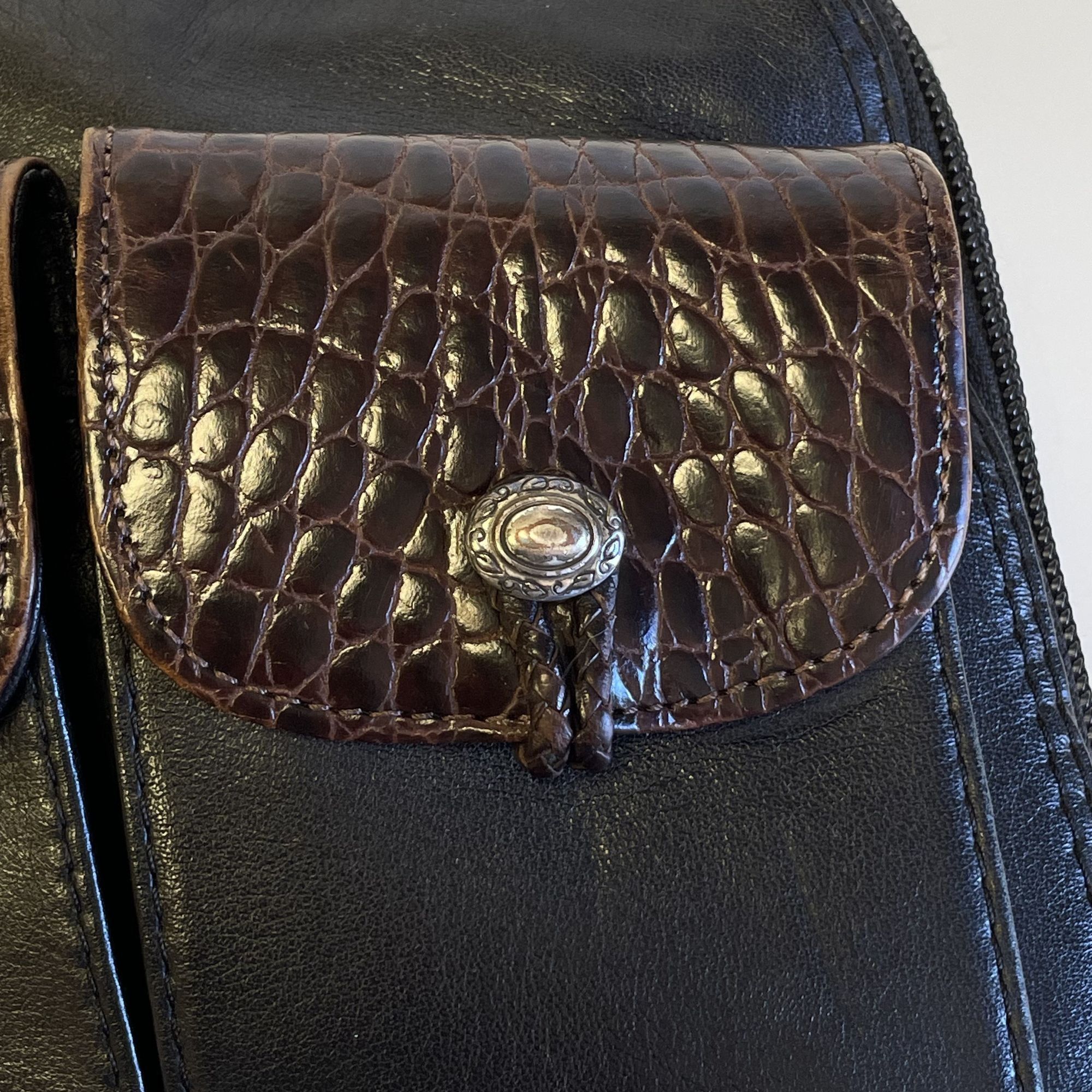 Brighton Brighton ONE WORLD 2 Tone Leather Crocodile Grain Purse Size ONE SIZE - 10 Thumbnail