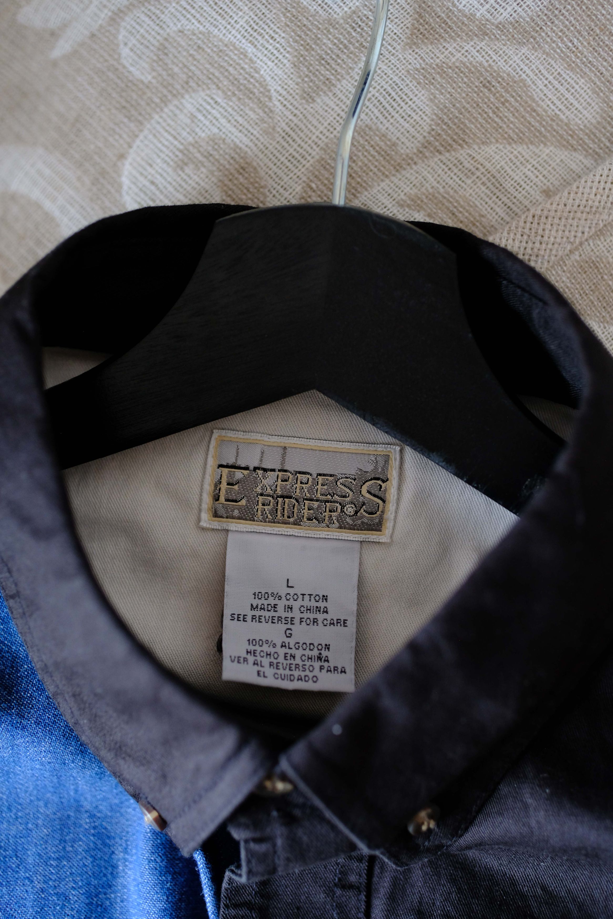 Express Express Rider shirt asymmetrical pattern Size US L / EU 52-54 / 3 - 3 Thumbnail