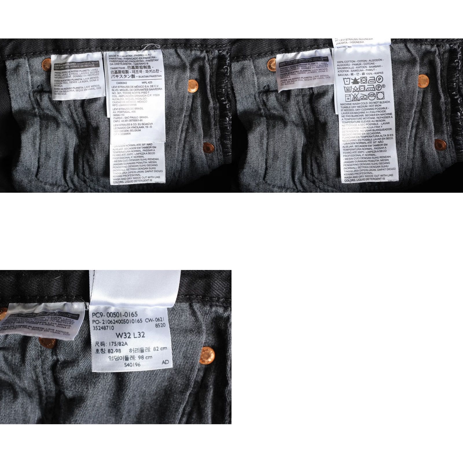 Levi's VINTAGE LEVI’S 501 PREMIUM Black Jeans Men W32 L32 Regular Straight DZ6319 Size US 32 / EU 48 - 8 Thumbnail