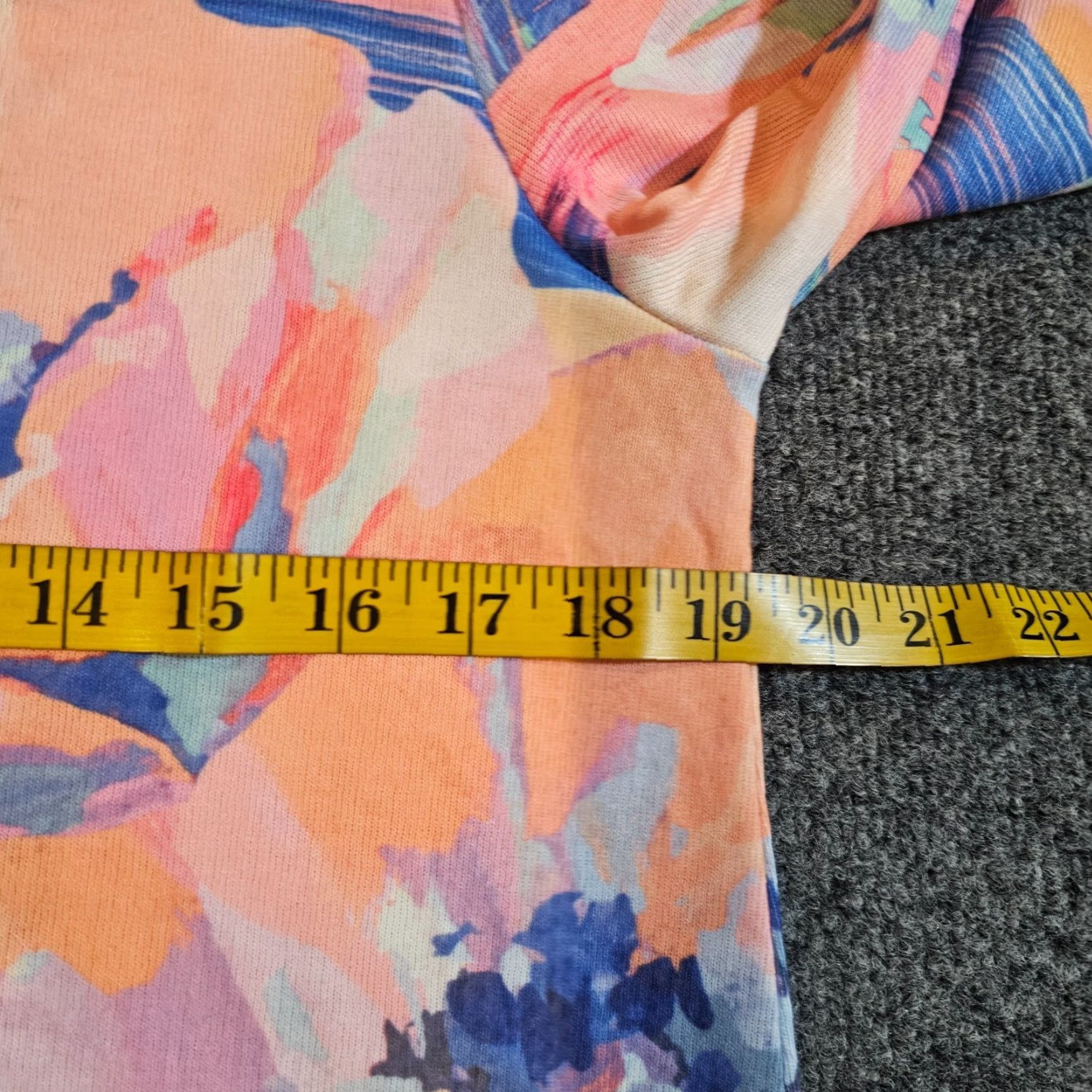 Soft Surroundings Soft Surroundings Shirt Medium Orange Floral 3/4 Sleeve V-Neck Art Casual Womens Size M / US 6-8 / IT 42-44 - 6 Thumbnail