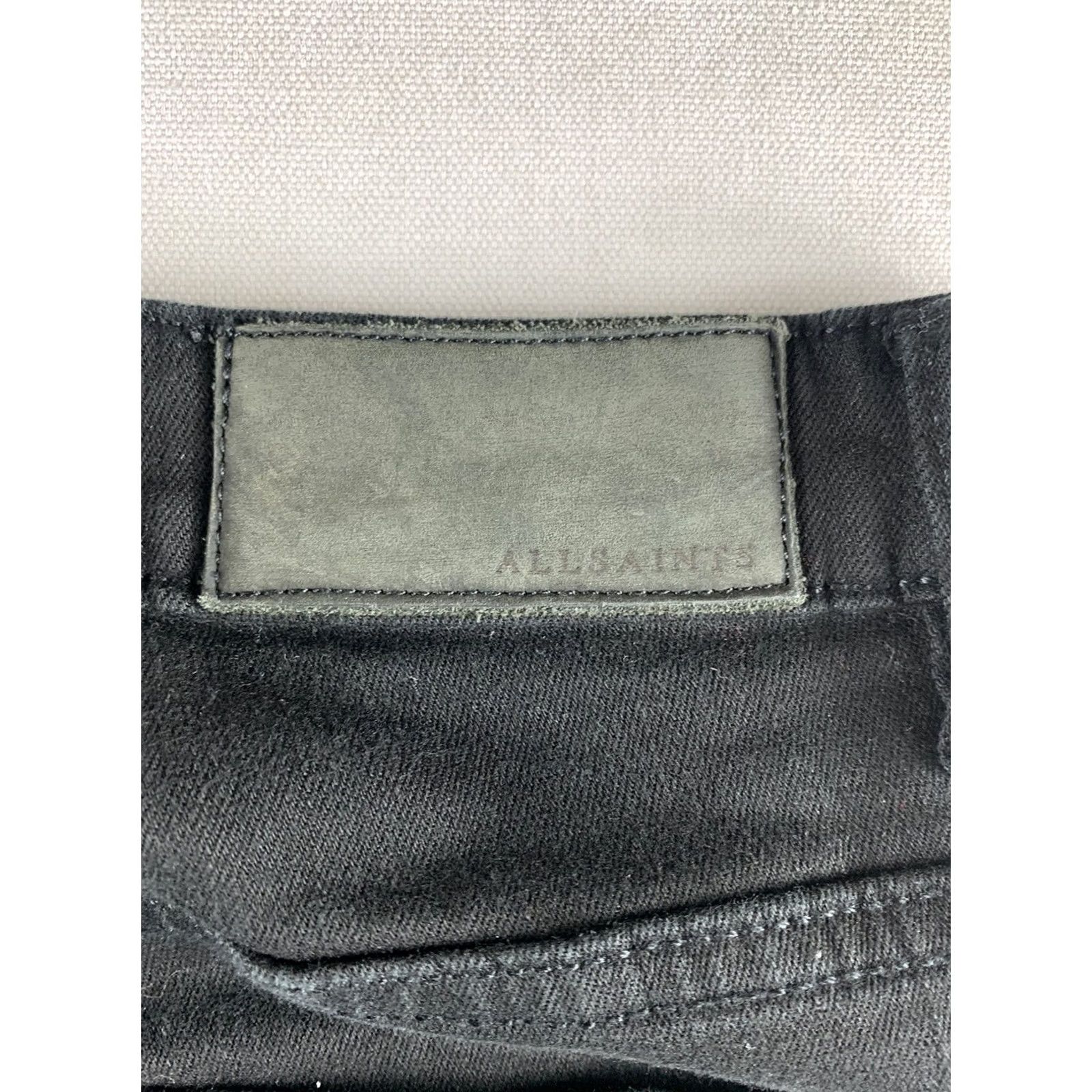 Allsaints ALLSAINTS STILT Skinny Jeans Womens 24 Black Belt Loops Button Zip Pockets Denim Size 42" / US 20 - 7 Thumbnail