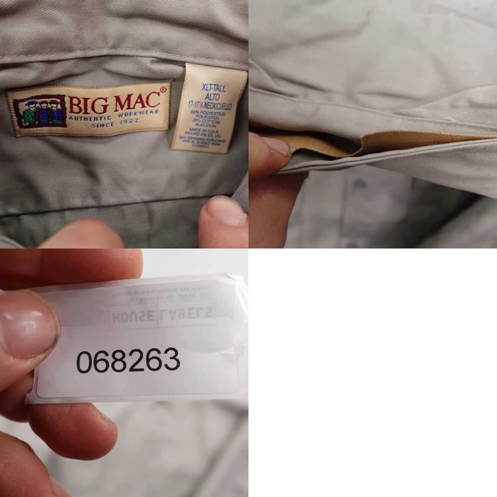Vintage VINTAGE Big Mac Shirt Mens XL Tall Beige Twill Button-Up Work 90s Made In USA Size US XL / EU 56 / 4 - 8 Thumbnail