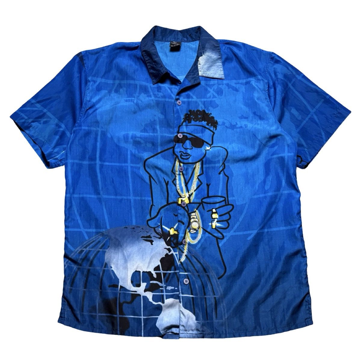 Other Vintage 90s Claudio Nucci Hip Hop AOP Button Down Shirt L Size US L / EU 52-54 / 3 - 1 Thumbnail